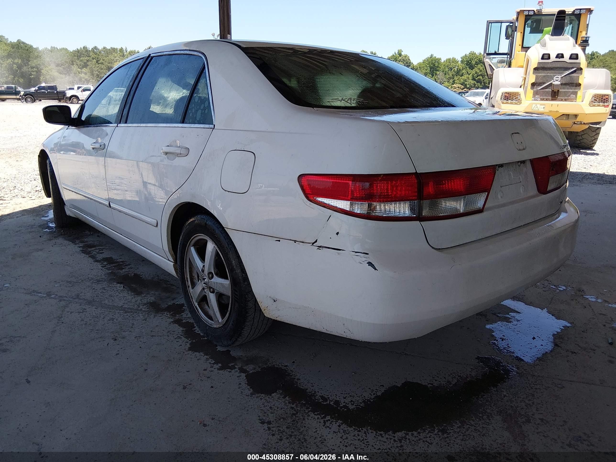 2003 Honda Accord 2.4 Ex White vin: 1HGCM56693A021357