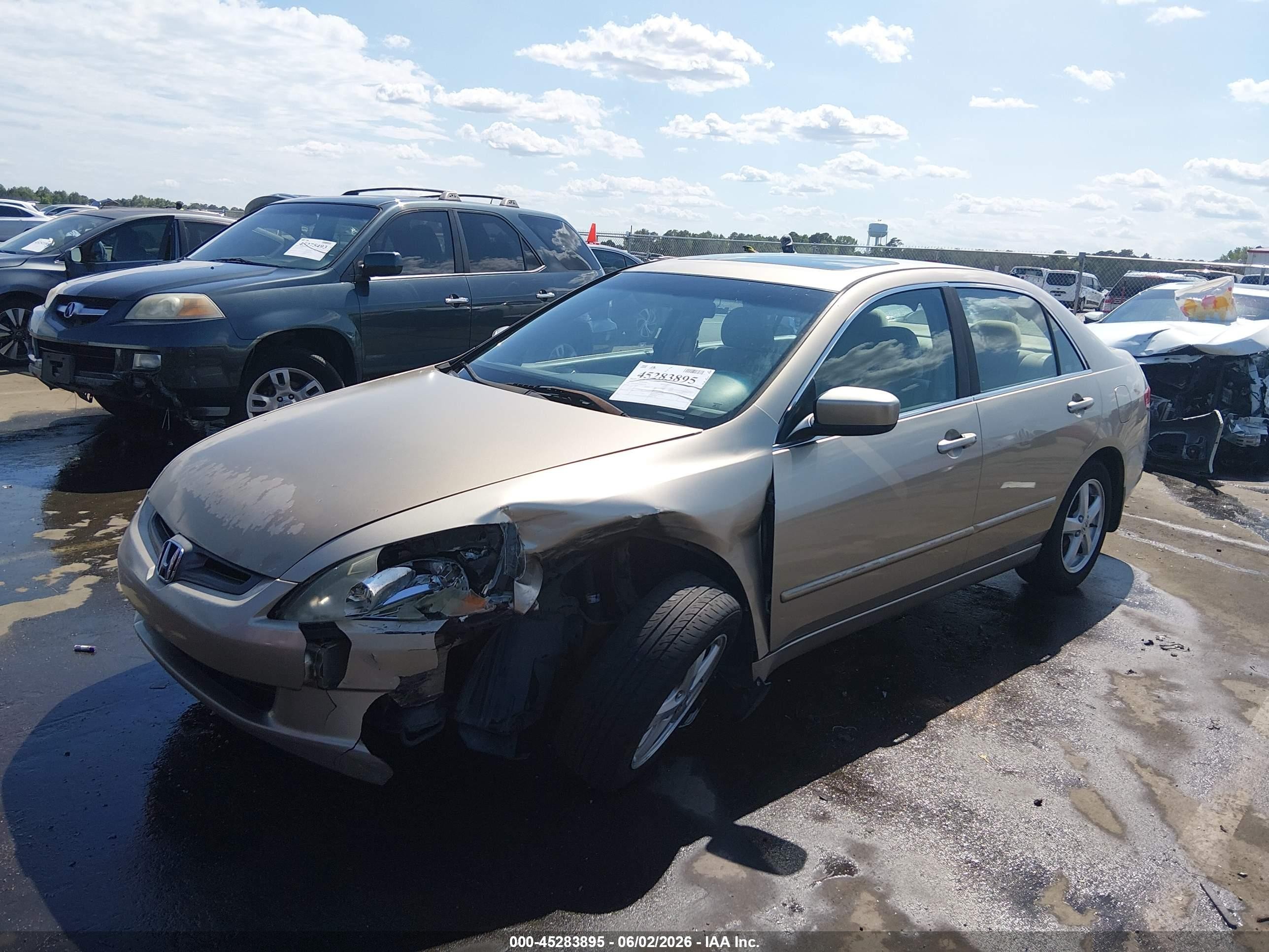 2003 Honda Accord 2.4 Ex Tan vin: 1HGCM56693A053595