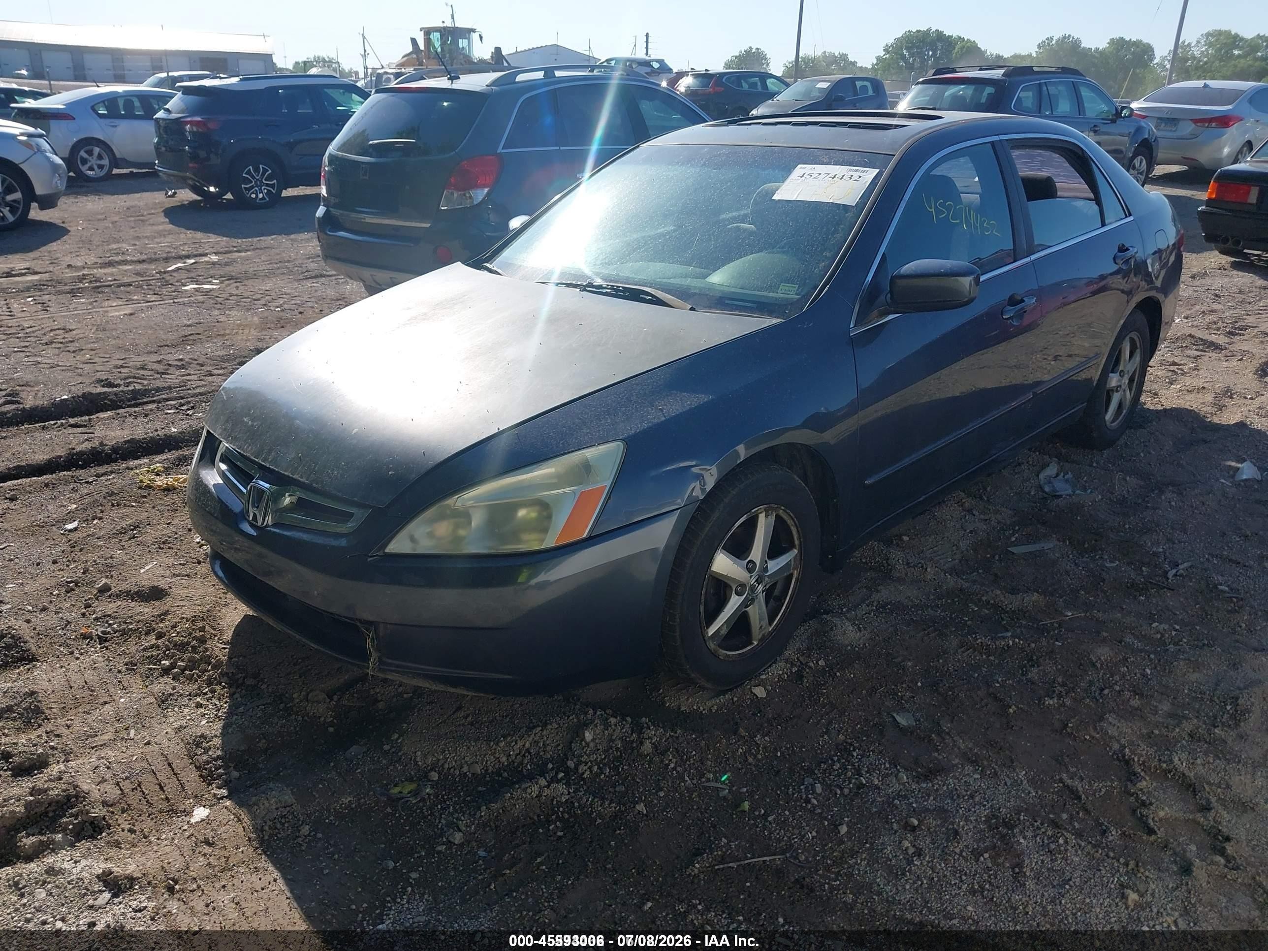 2004 Honda Accord 2.4 Ex Gray vin: 1HGCM56694A117443