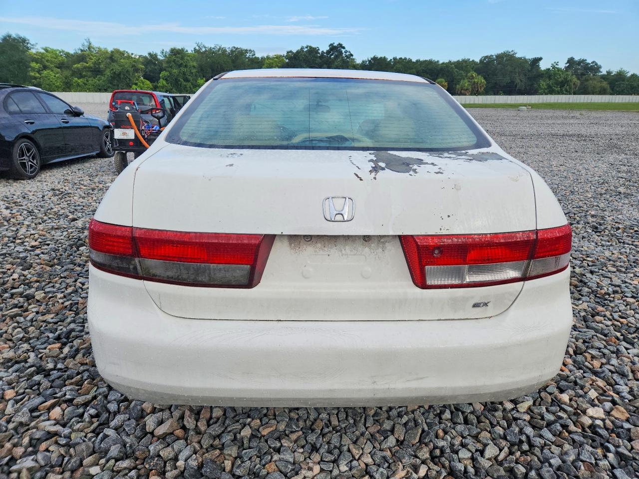 2003 Honda Accord Ex White vin: 1HGCM566X3A097797