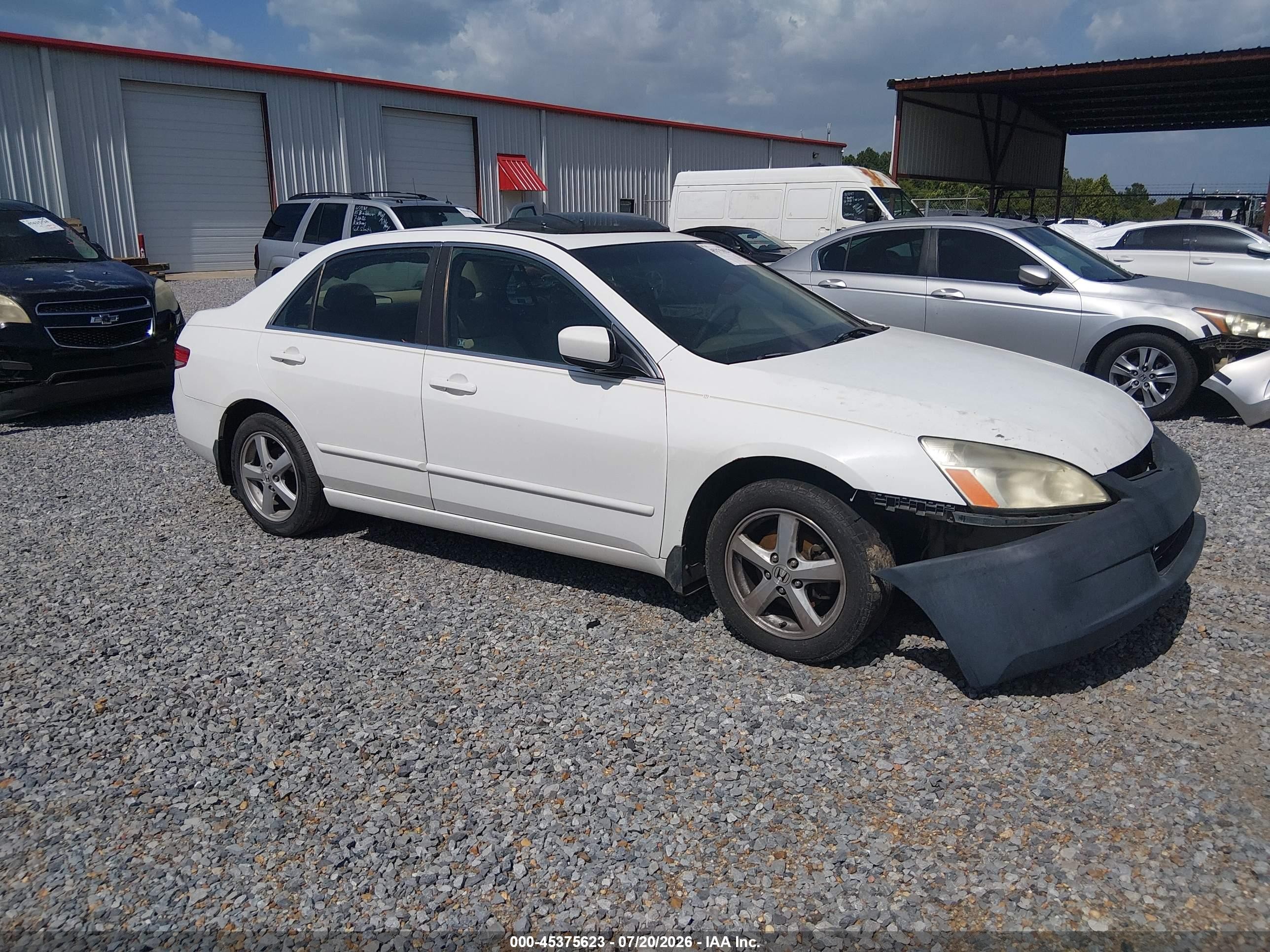 2004 Honda Accord 2.4 Ex White vin: 1HGCM56704A145382