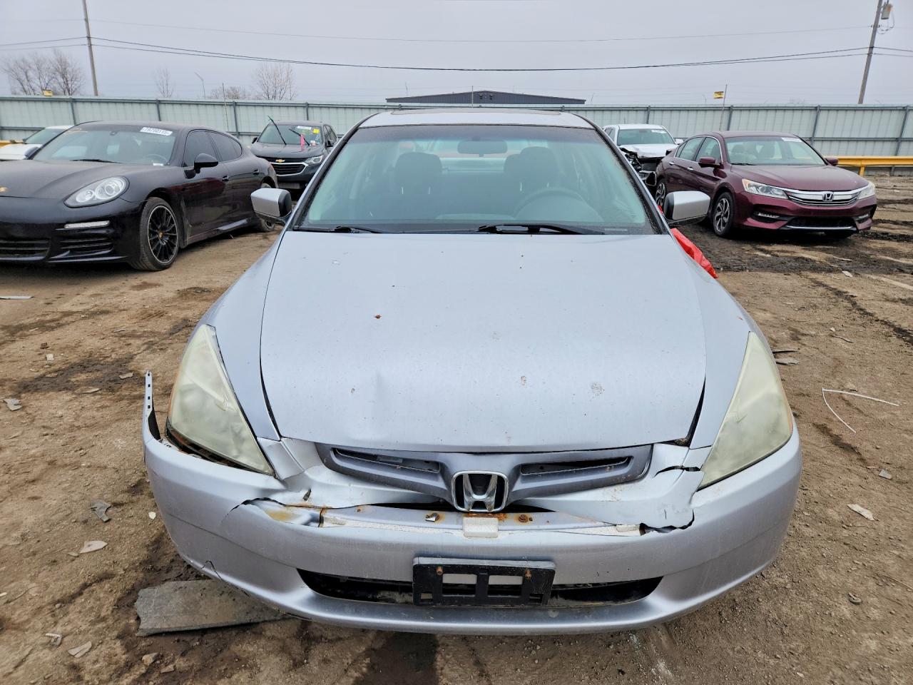 2005 Honda Accord Ex Silver vin: 1HGCM56705A014180