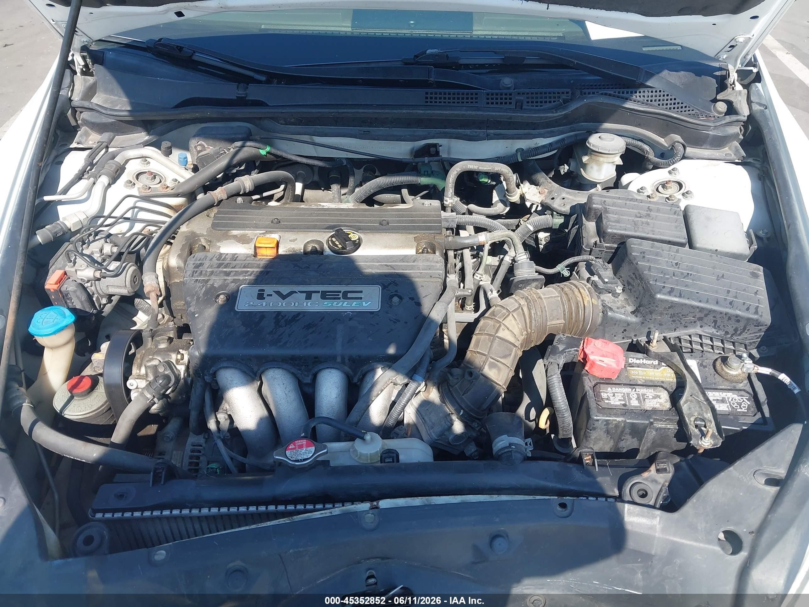 2006 Honda Accord 2.4 Ex White vin: 1HGCM56706A006405