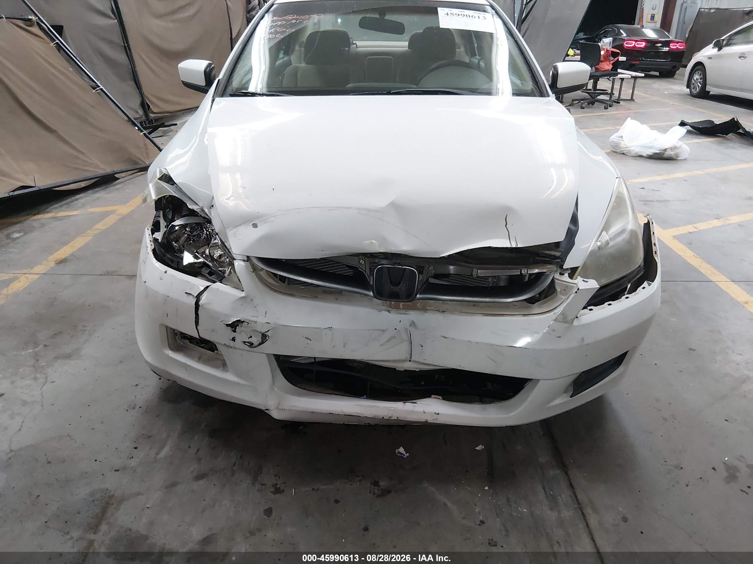 2006 Honda Accord 2.4 Ex White vin: 1HGCM56706A097806