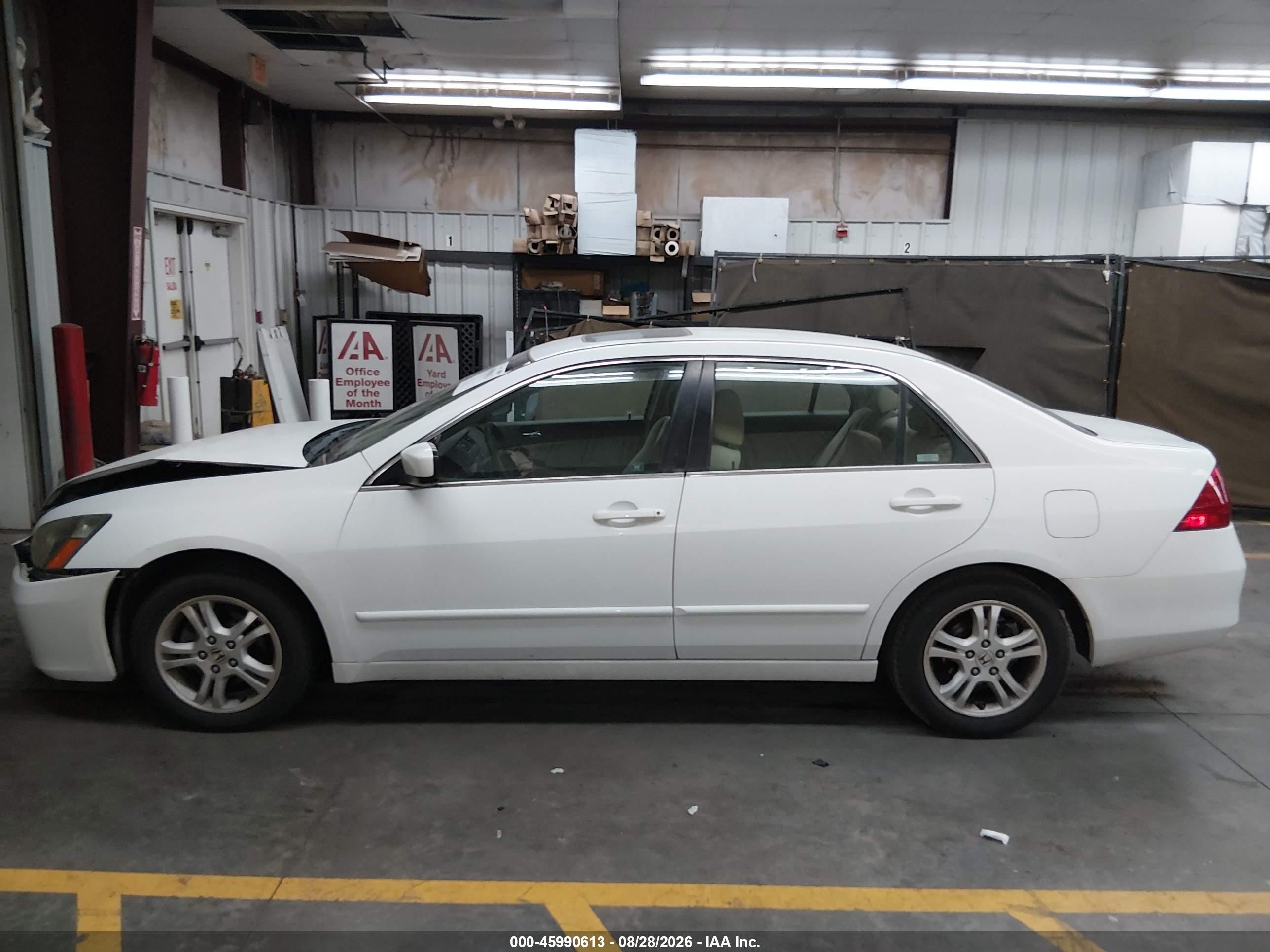 2006 Honda Accord 2.4 Ex White vin: 1HGCM56706A097806