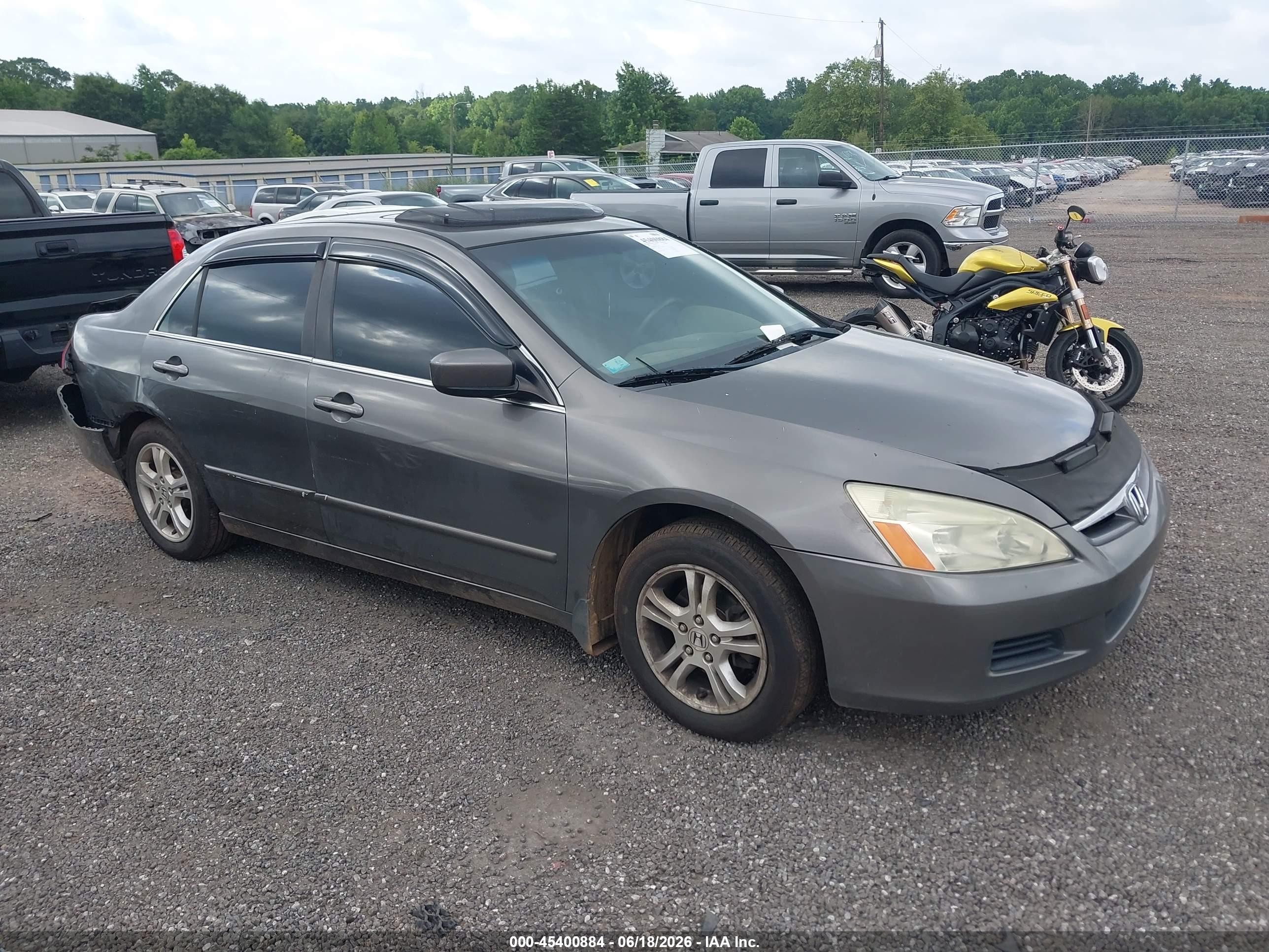 2006 Honda Accord 2.4 Ex Gray vin: 1HGCM56706A125152