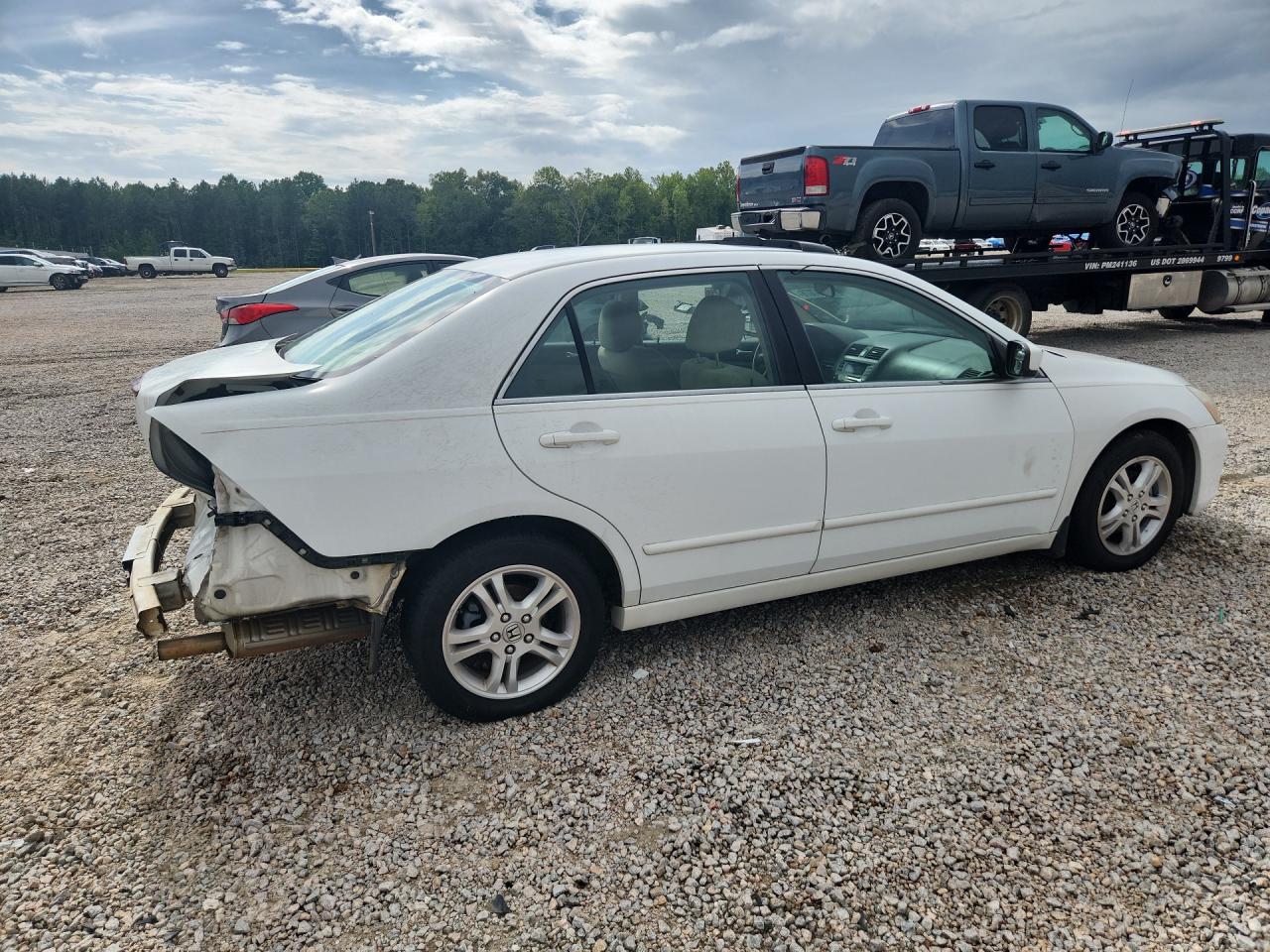 2006 Honda Accord Ex White vin: 1HGCM56706A150875