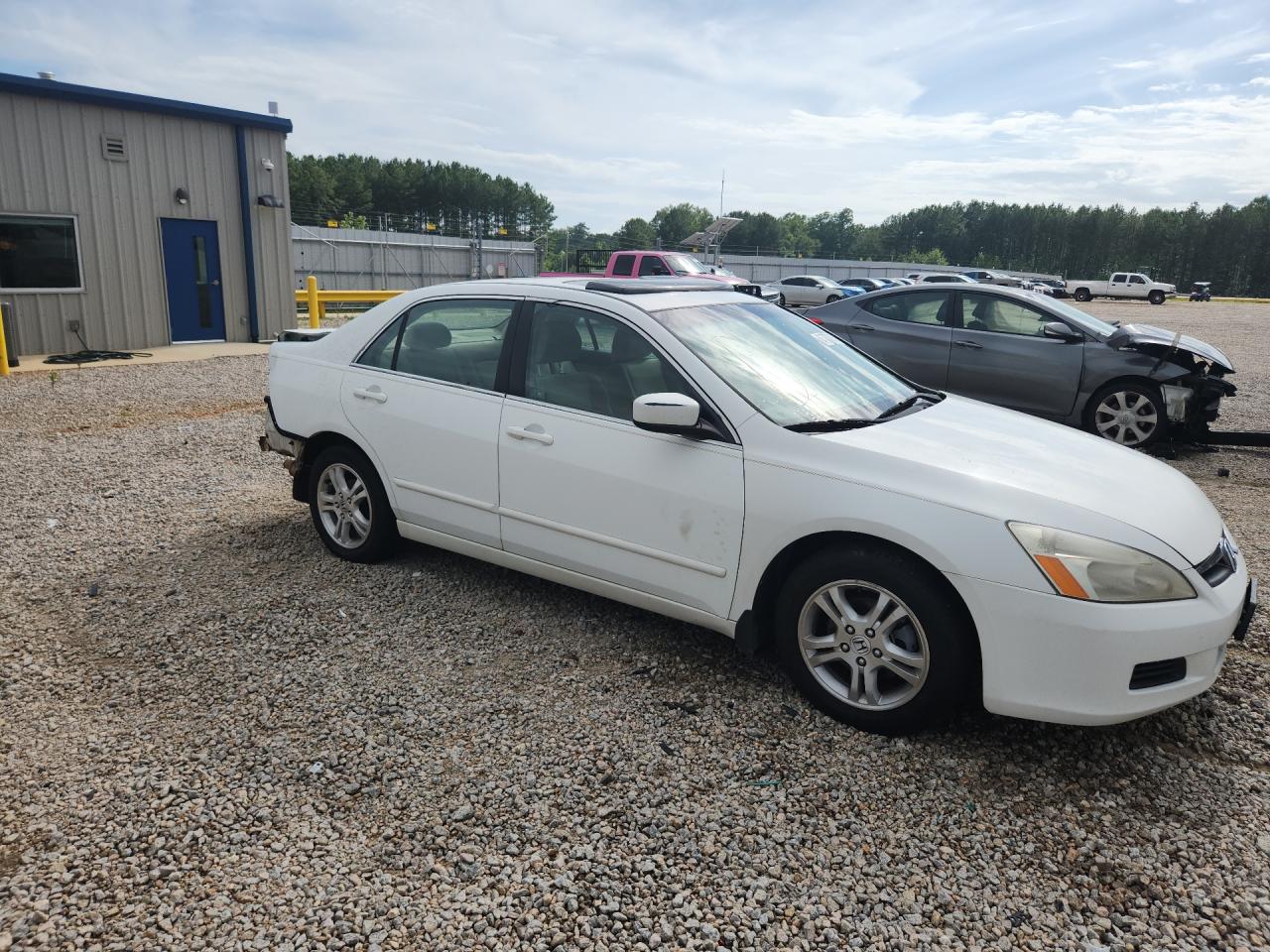 2006 Honda Accord Ex White vin: 1HGCM56706A150875