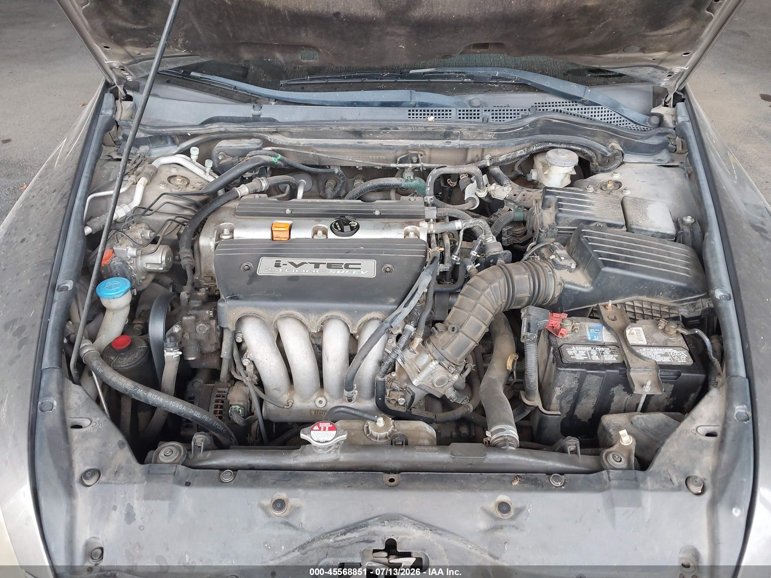 2006 Honda Accord 2.4 Ex Серый vin: 1HGCM56706A152626