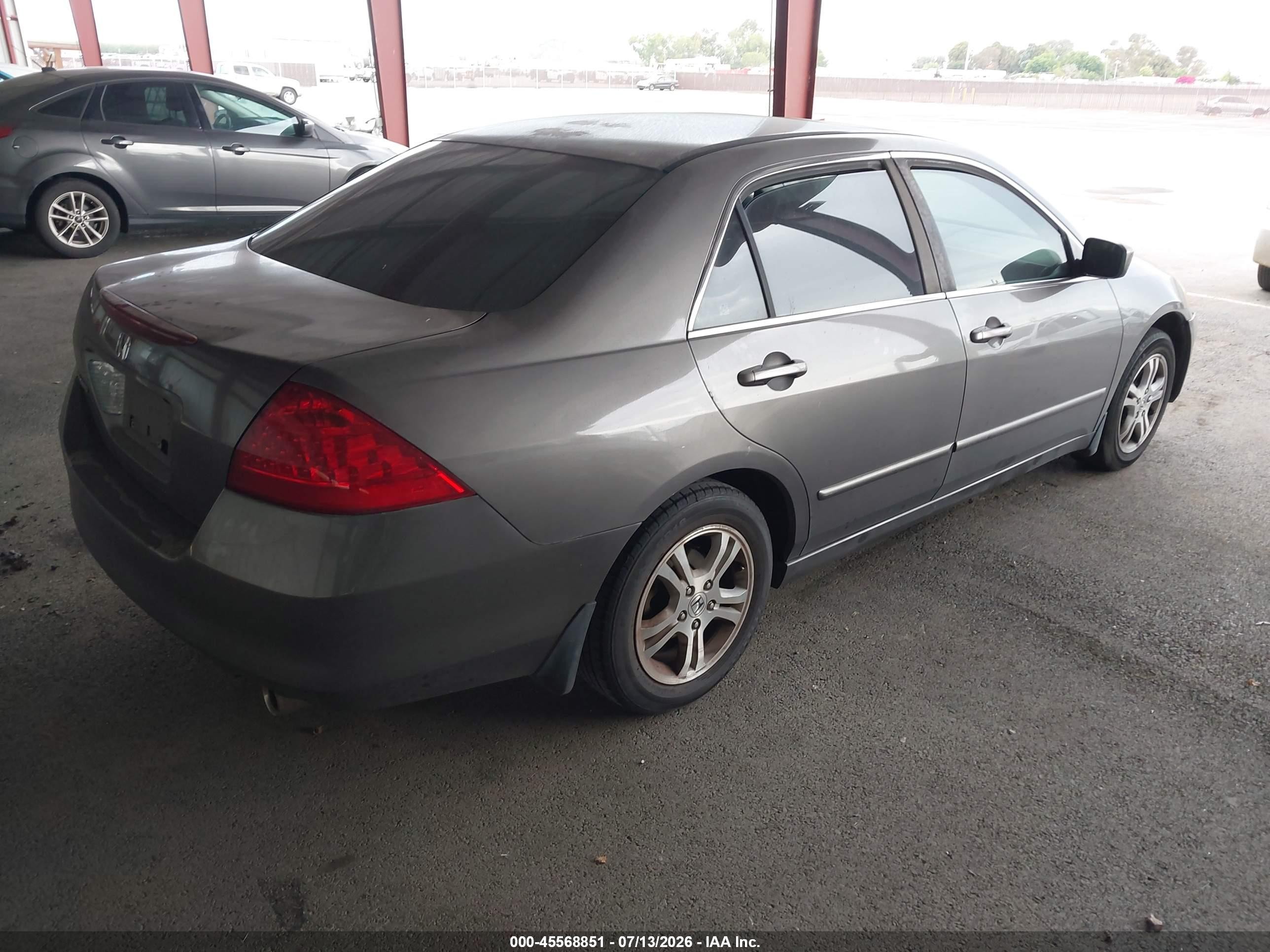 2006 Honda Accord 2.4 Ex Серый vin: 1HGCM56706A152626