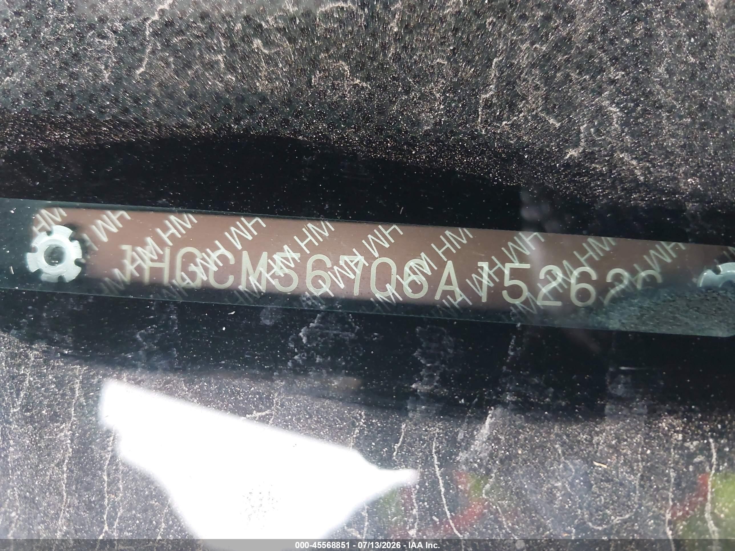 2006 Honda Accord 2.4 Ex Серый vin: 1HGCM56706A152626