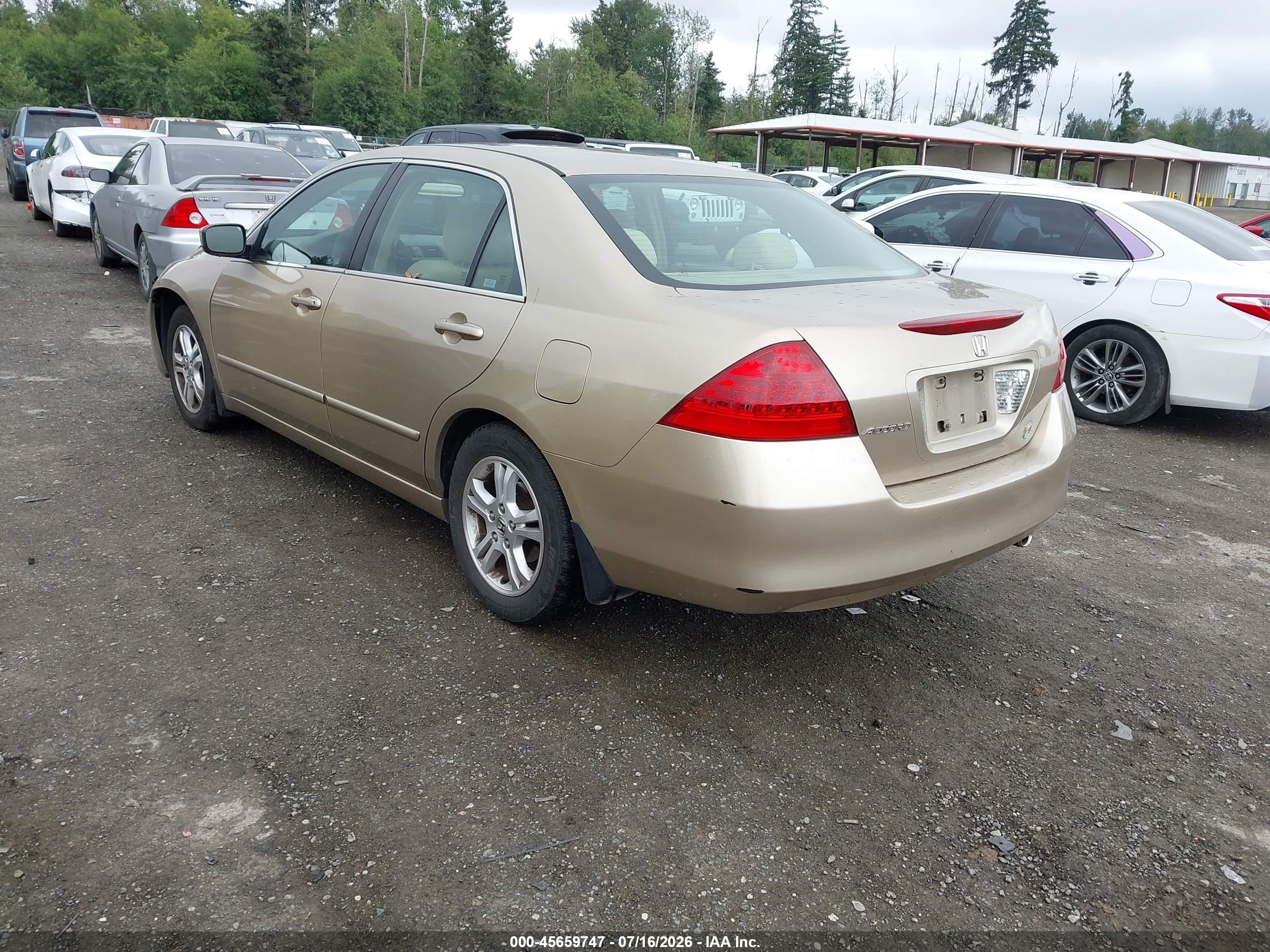 2006 Honda Accord 2.4 Ex Gold vin: 1HGCM56706A174626