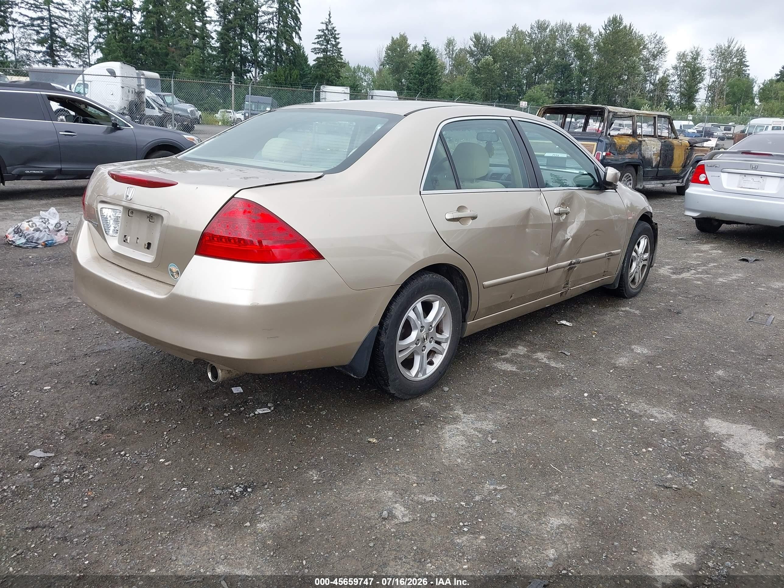 2006 Honda Accord 2.4 Ex Gold vin: 1HGCM56706A174626