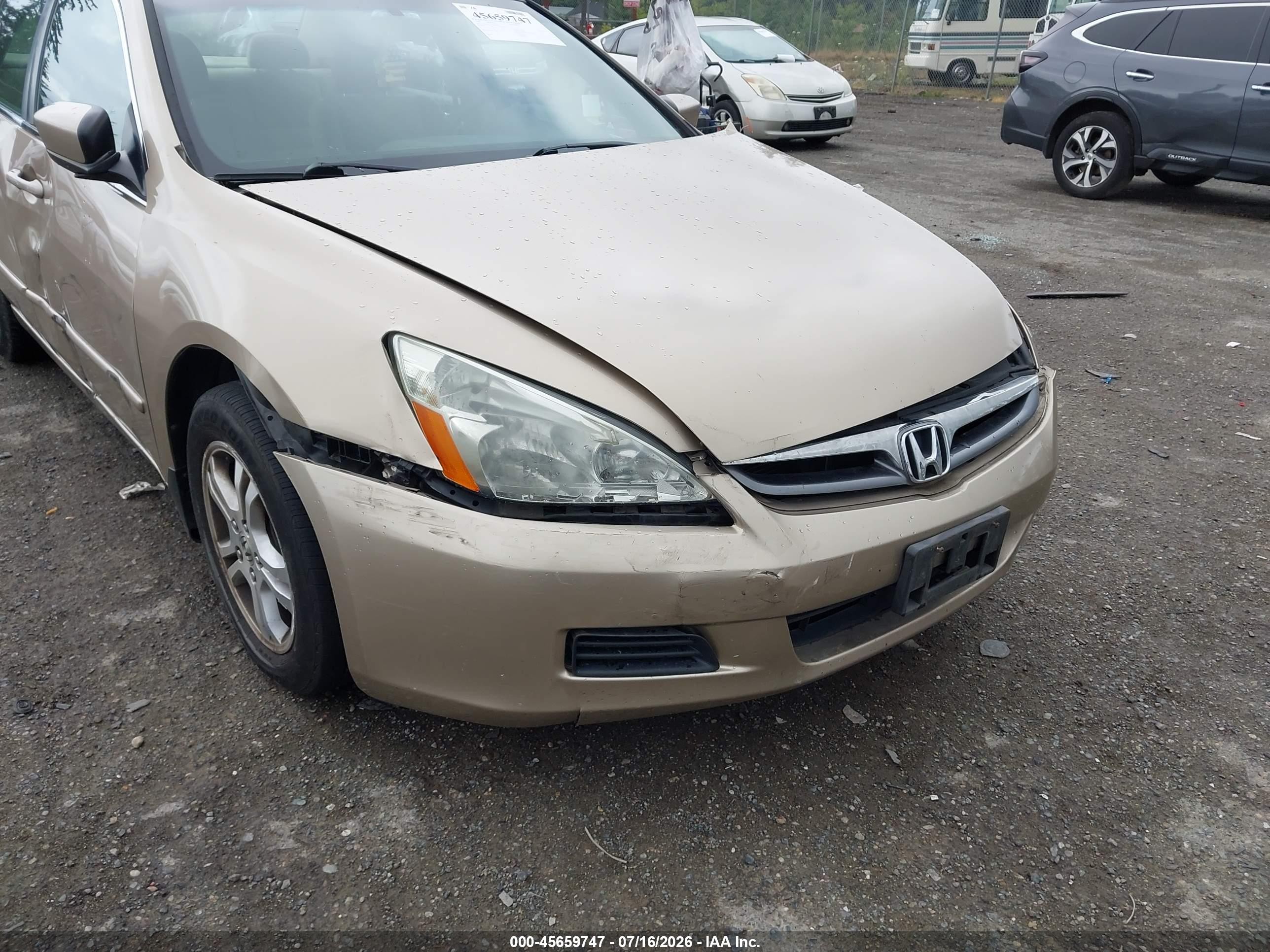 2006 Honda Accord 2.4 Ex Gold vin: 1HGCM56706A174626