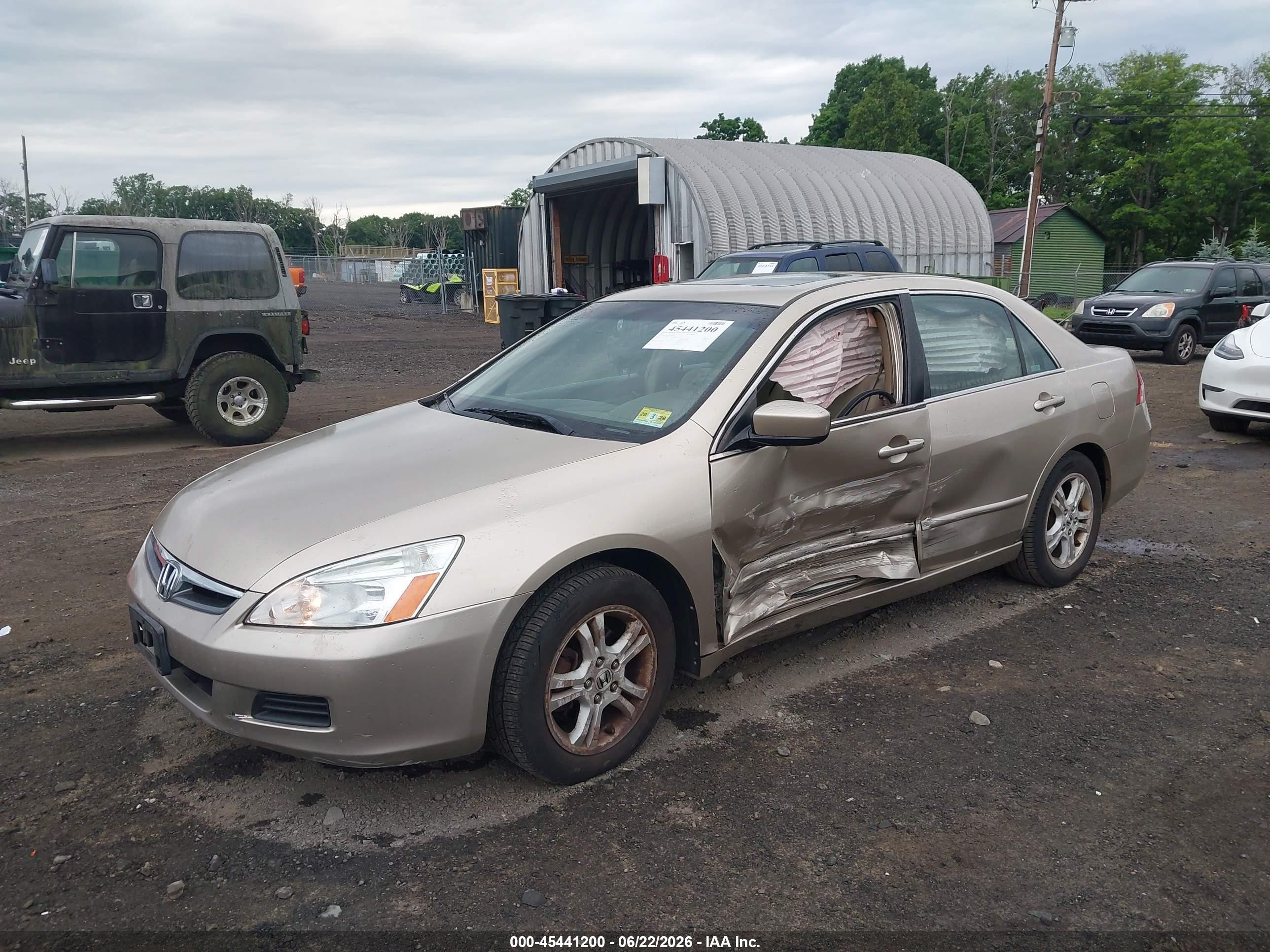 2007 Honda Accord 2.4 Ex Gold vin: 1HGCM56707A004056