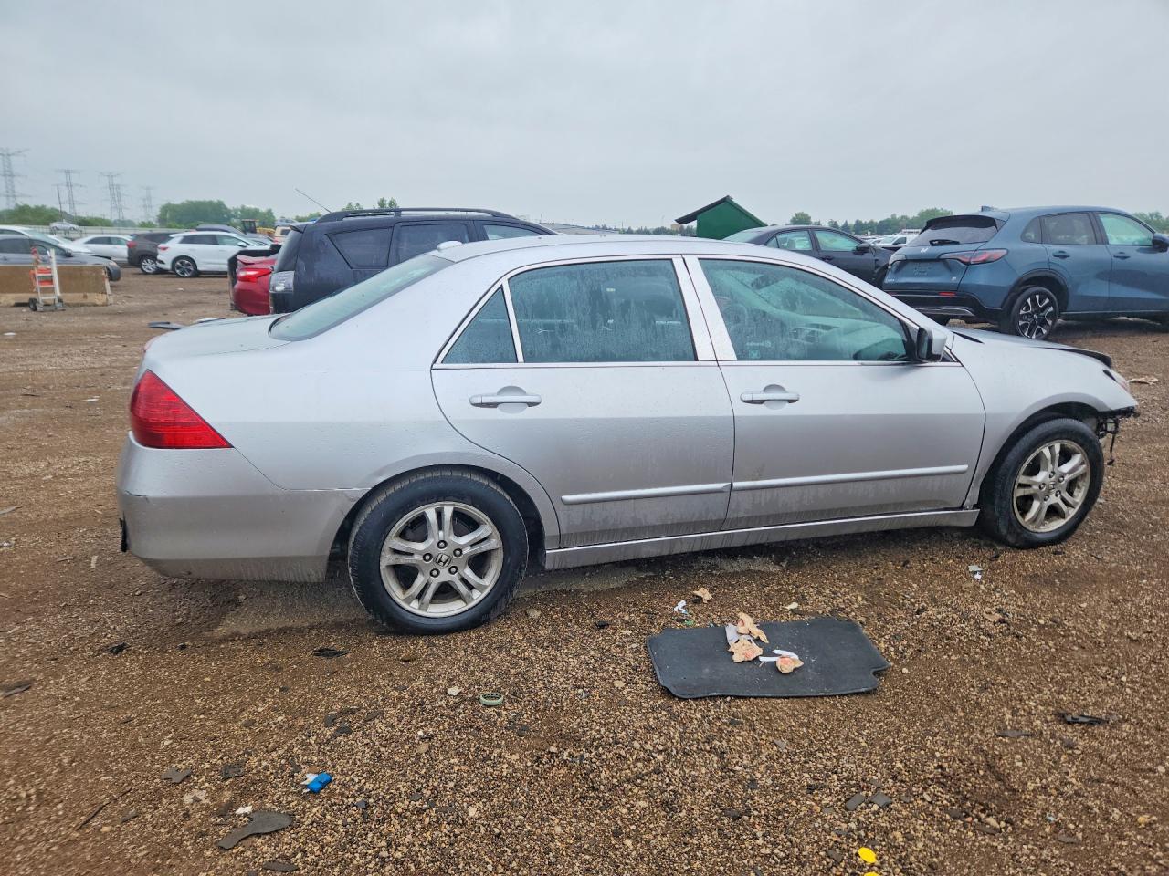 2007 Honda Accord Ex Silver vin: 1HGCM56707A004963
