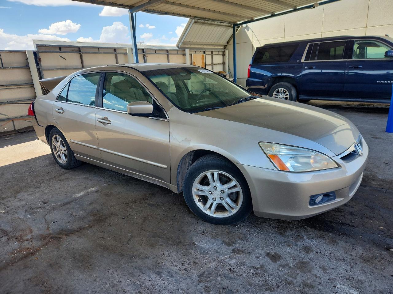 2007 Honda Accord Ex Tan vin: 1HGCM56707A011654