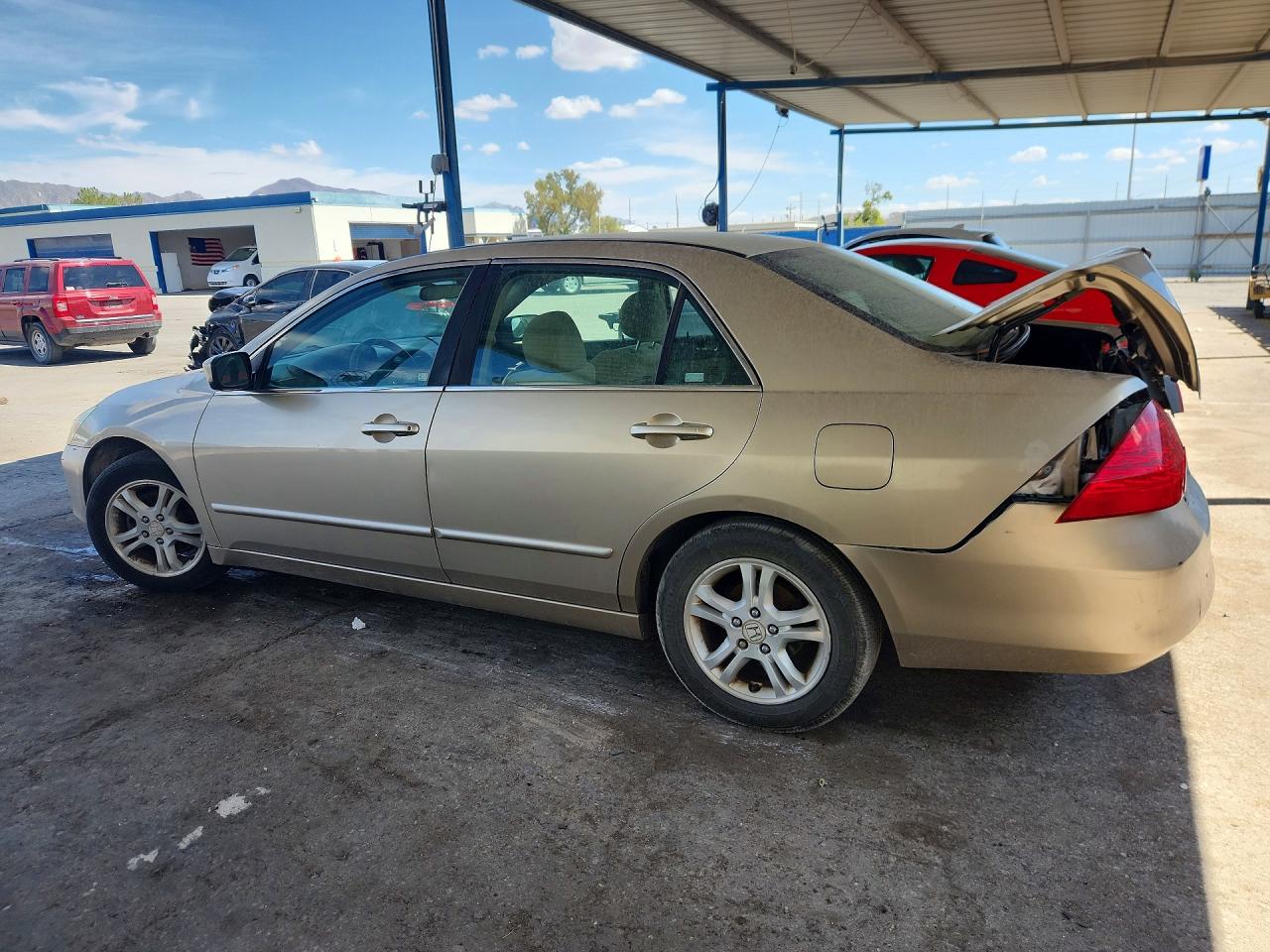 2007 Honda Accord Ex Tan vin: 1HGCM56707A011654