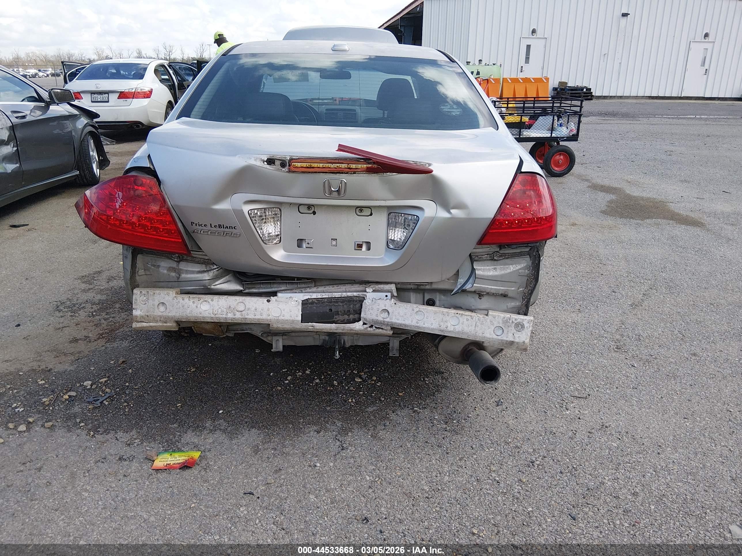 2007 Honda Accord 2.4 Ex Silver vin: 1HGCM56707A020998