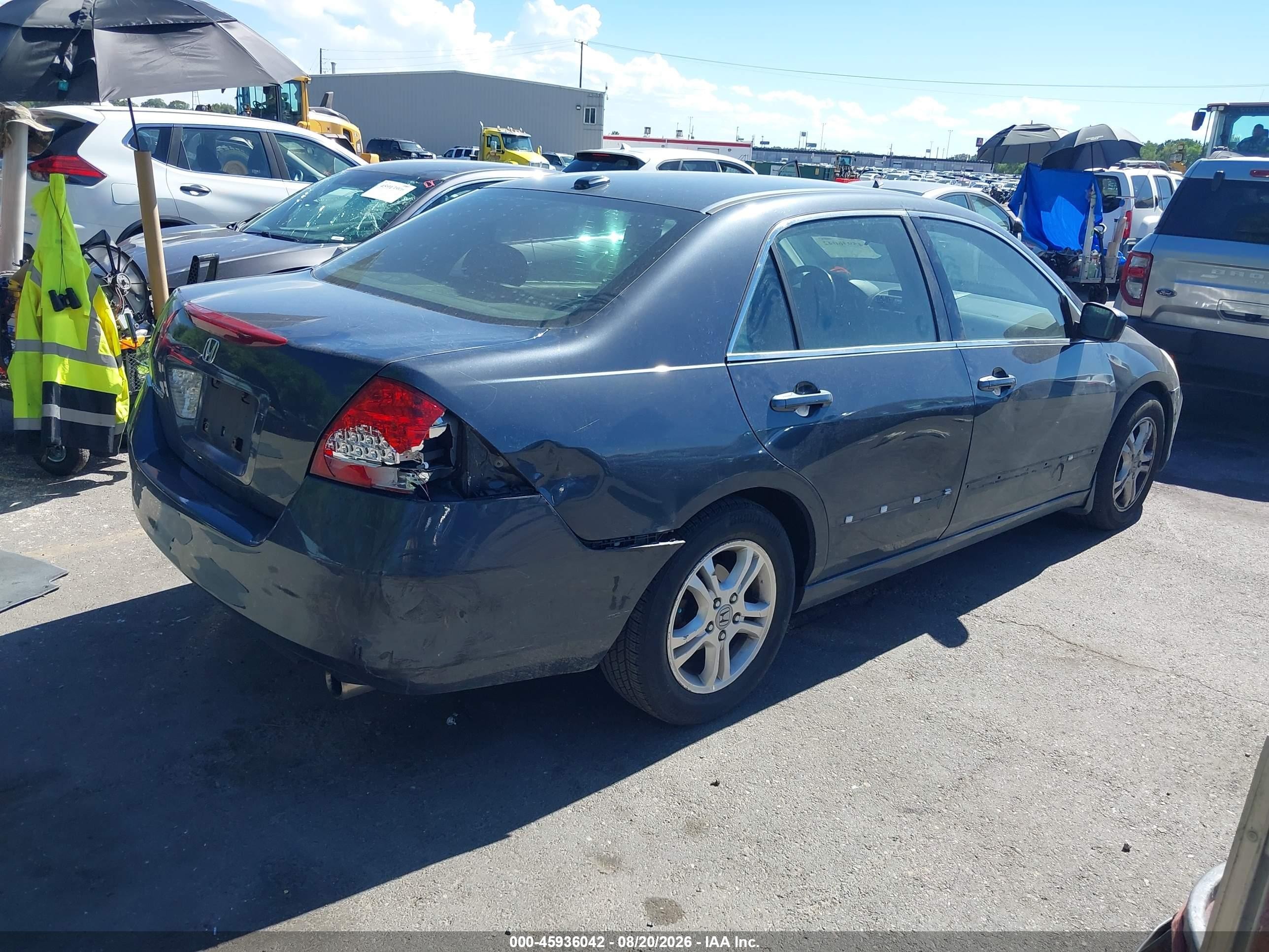 2007 Honda Accord 2.4 Ex Gray vin: 1HGCM56707A068212