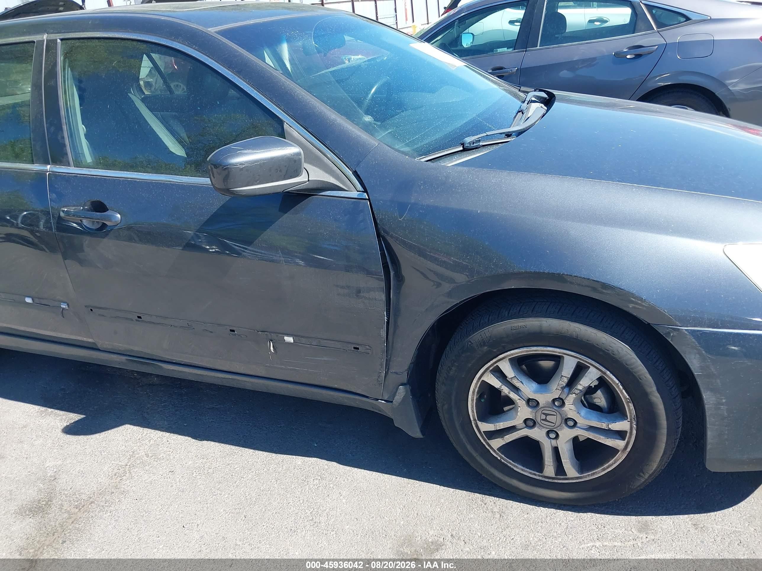 2007 Honda Accord 2.4 Ex Gray vin: 1HGCM56707A068212