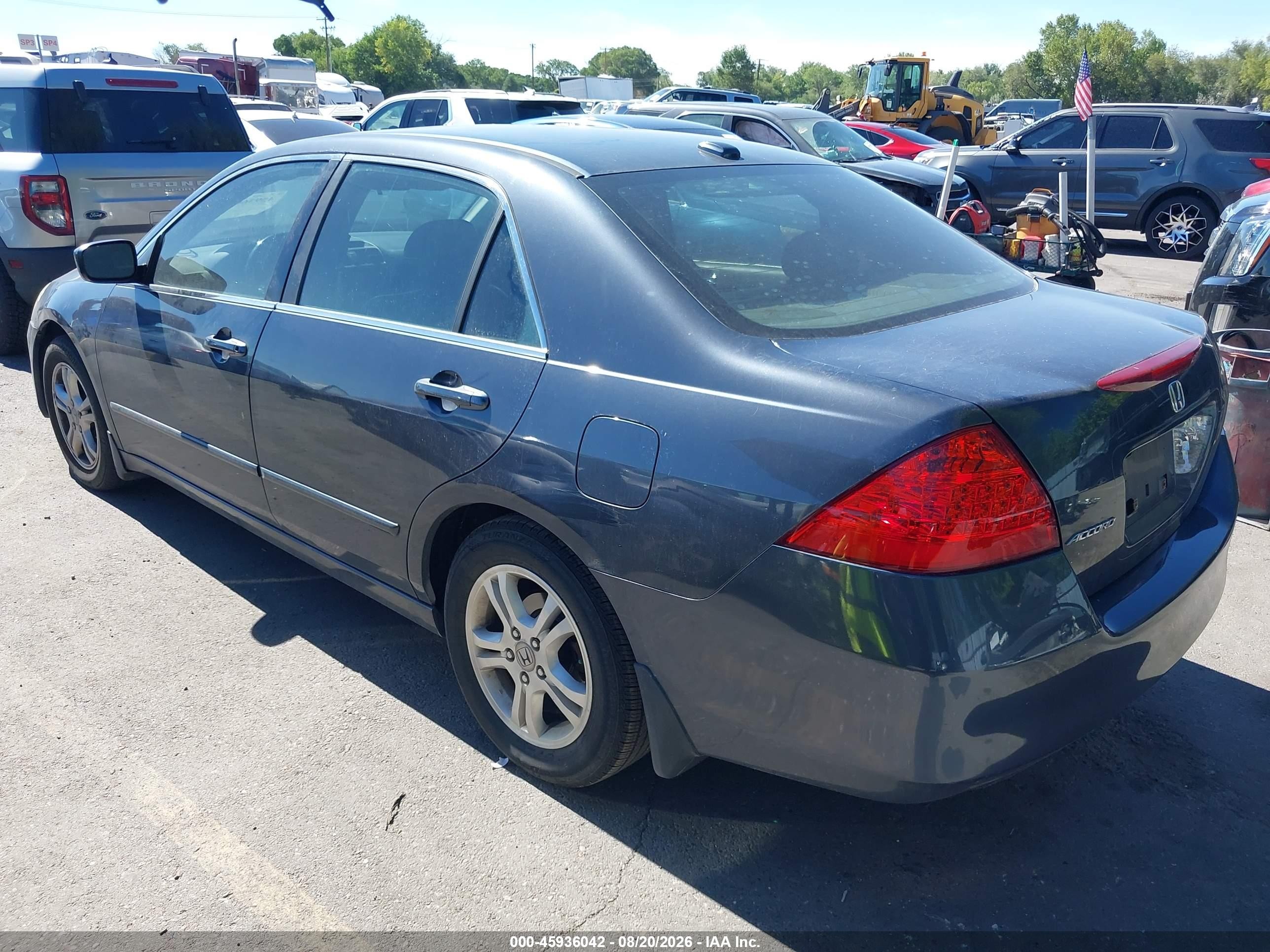 2007 Honda Accord 2.4 Ex Gray vin: 1HGCM56707A068212