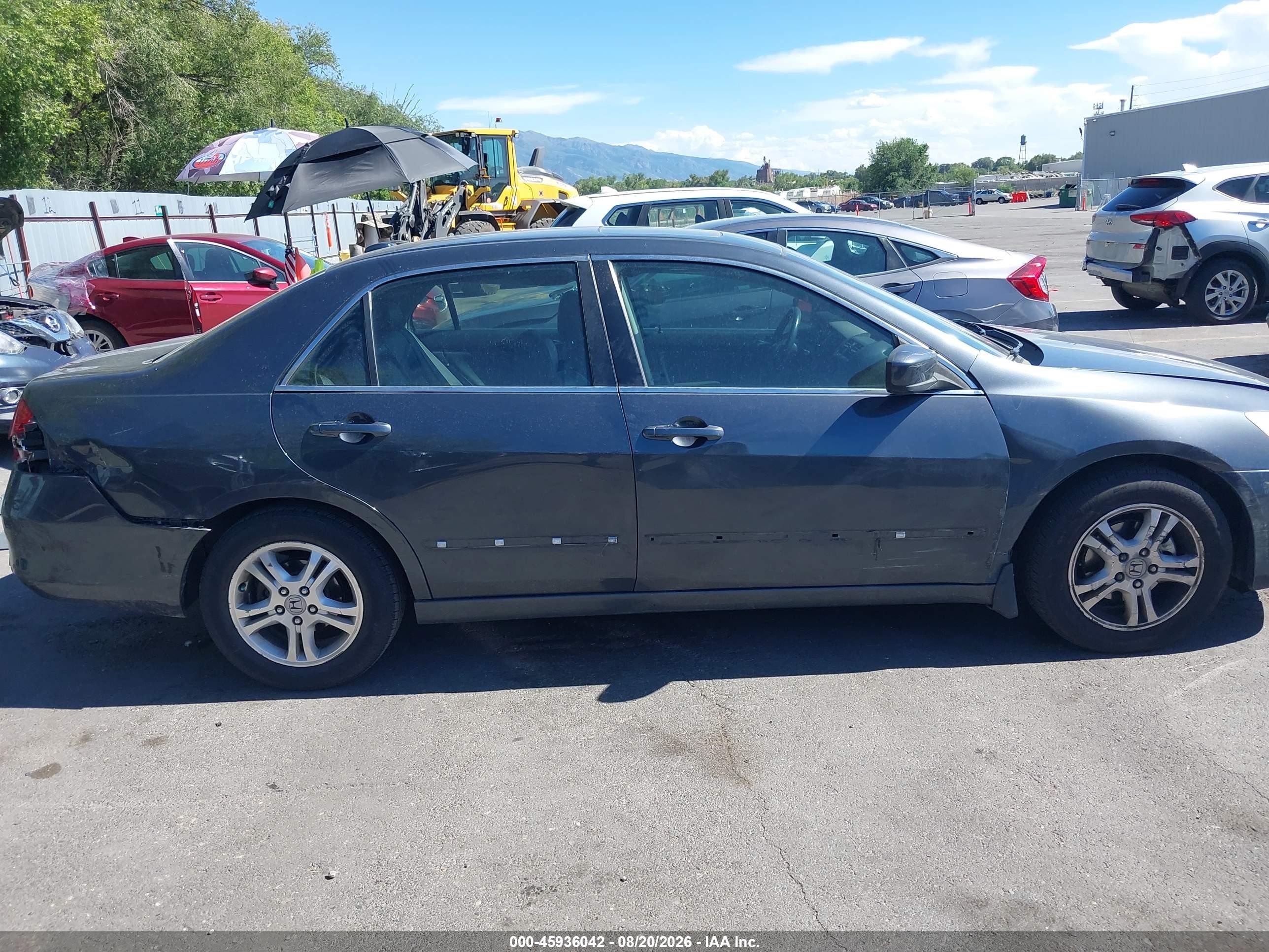 2007 Honda Accord 2.4 Ex Gray vin: 1HGCM56707A068212
