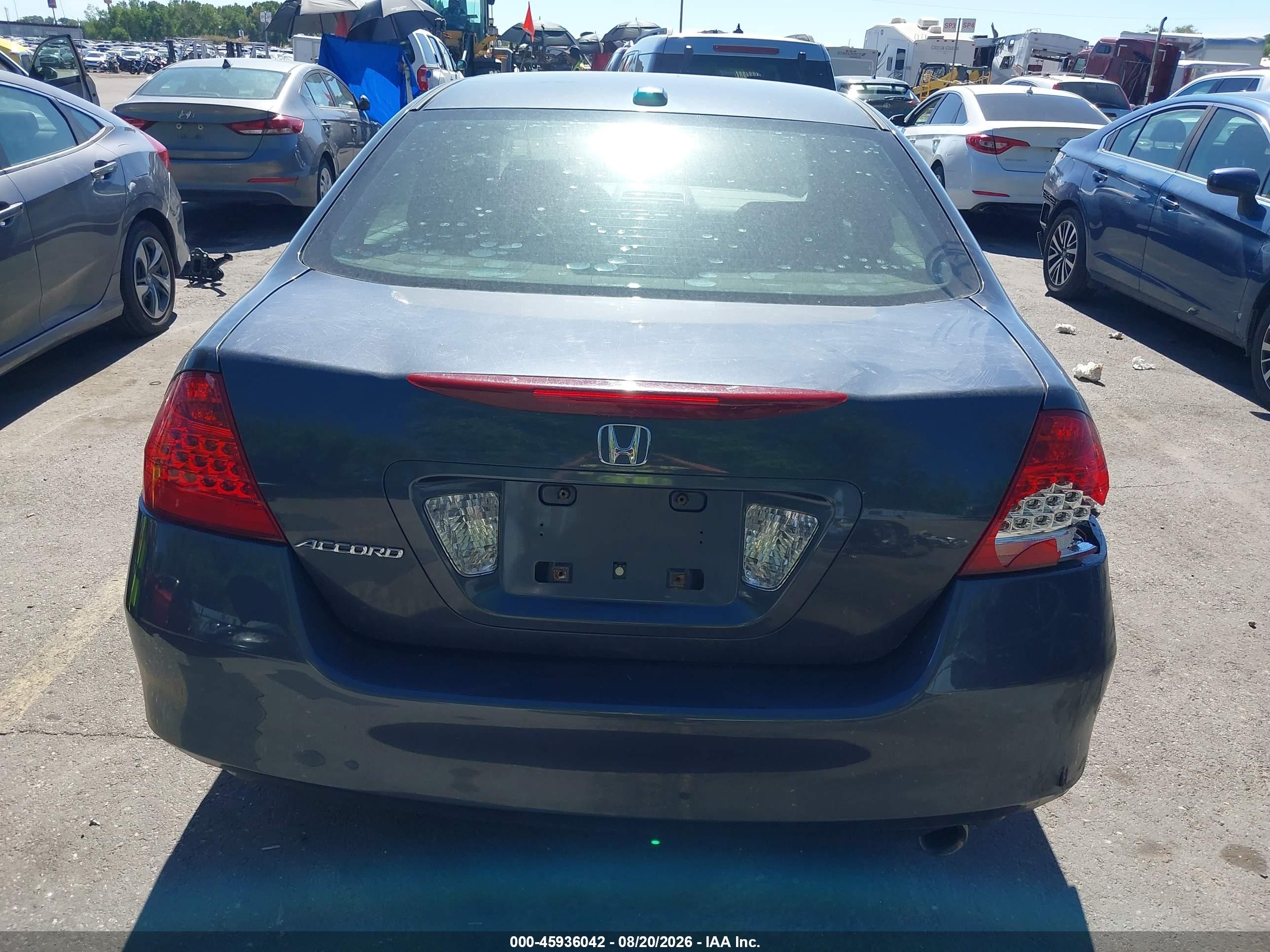 2007 Honda Accord 2.4 Ex Gray vin: 1HGCM56707A068212