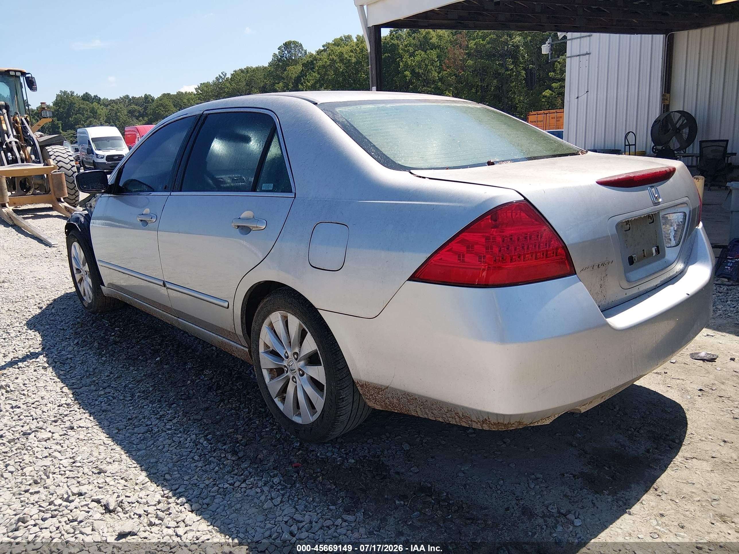 2007 Honda Accord 2.4 Ex Silver vin: 1HGCM56707A134368