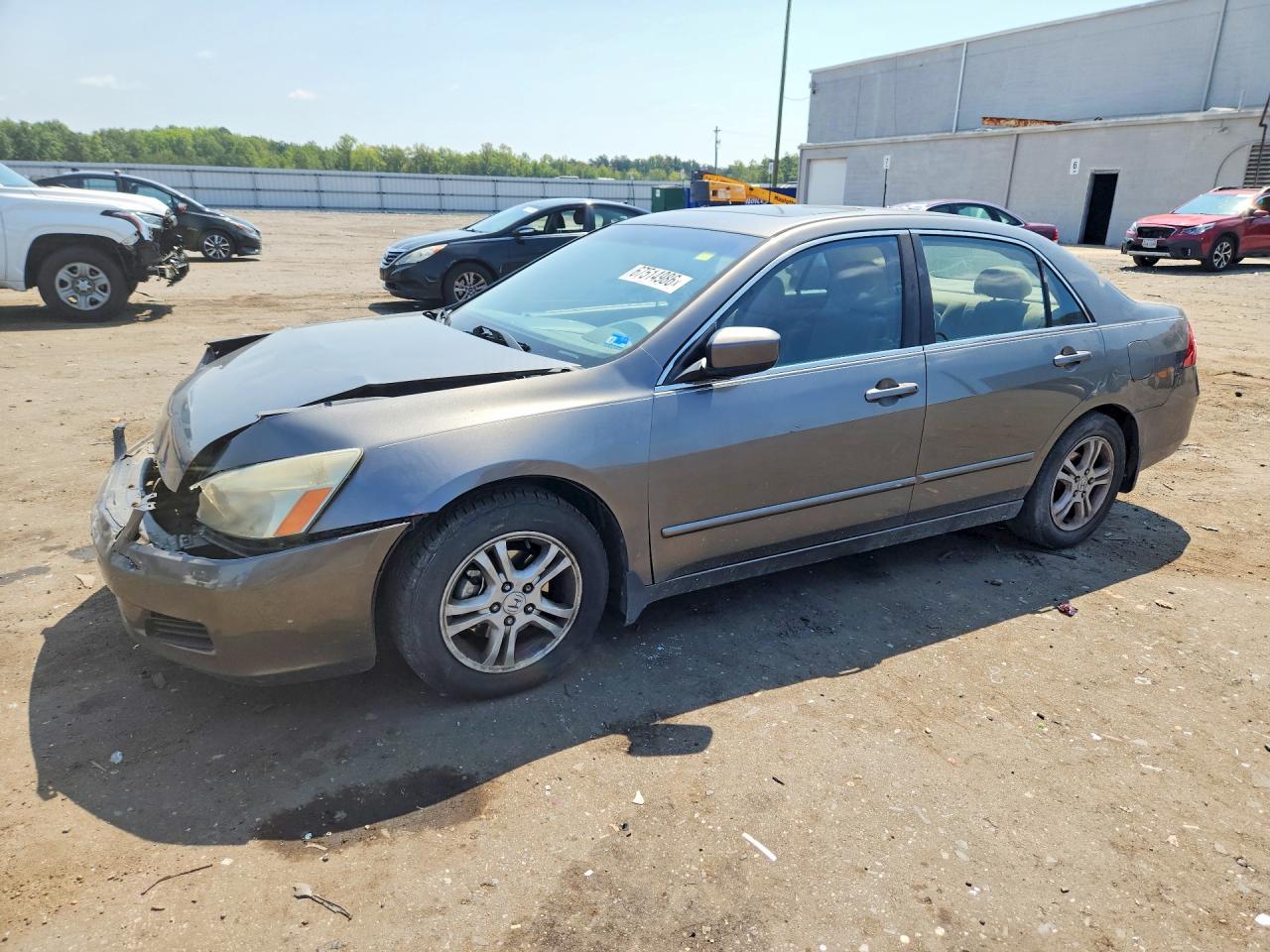 2007 Honda Accord Ex Gray vin: 1HGCM56707A160694