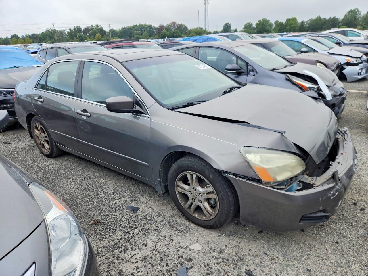 2007 Honda Accord Ex Gray vin: 1HGCM56707A160694