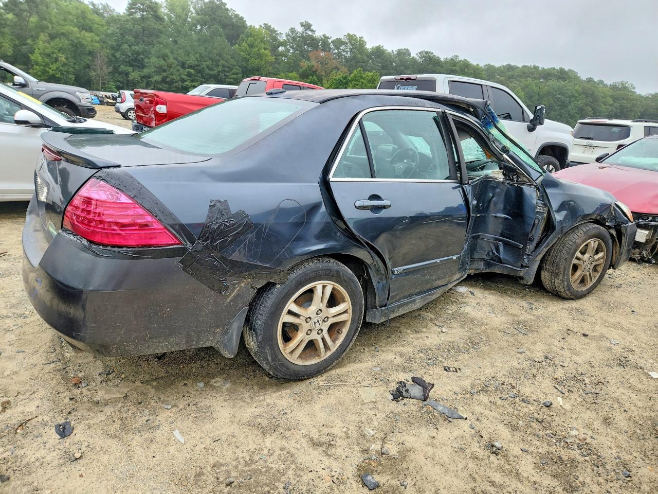 2007 Honda Accord Ex Gray vin: 1HGCM56707A183313