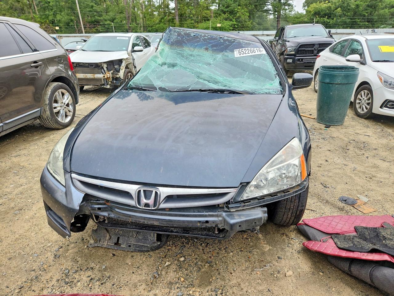 2007 Honda Accord Ex Gray vin: 1HGCM56707A183313