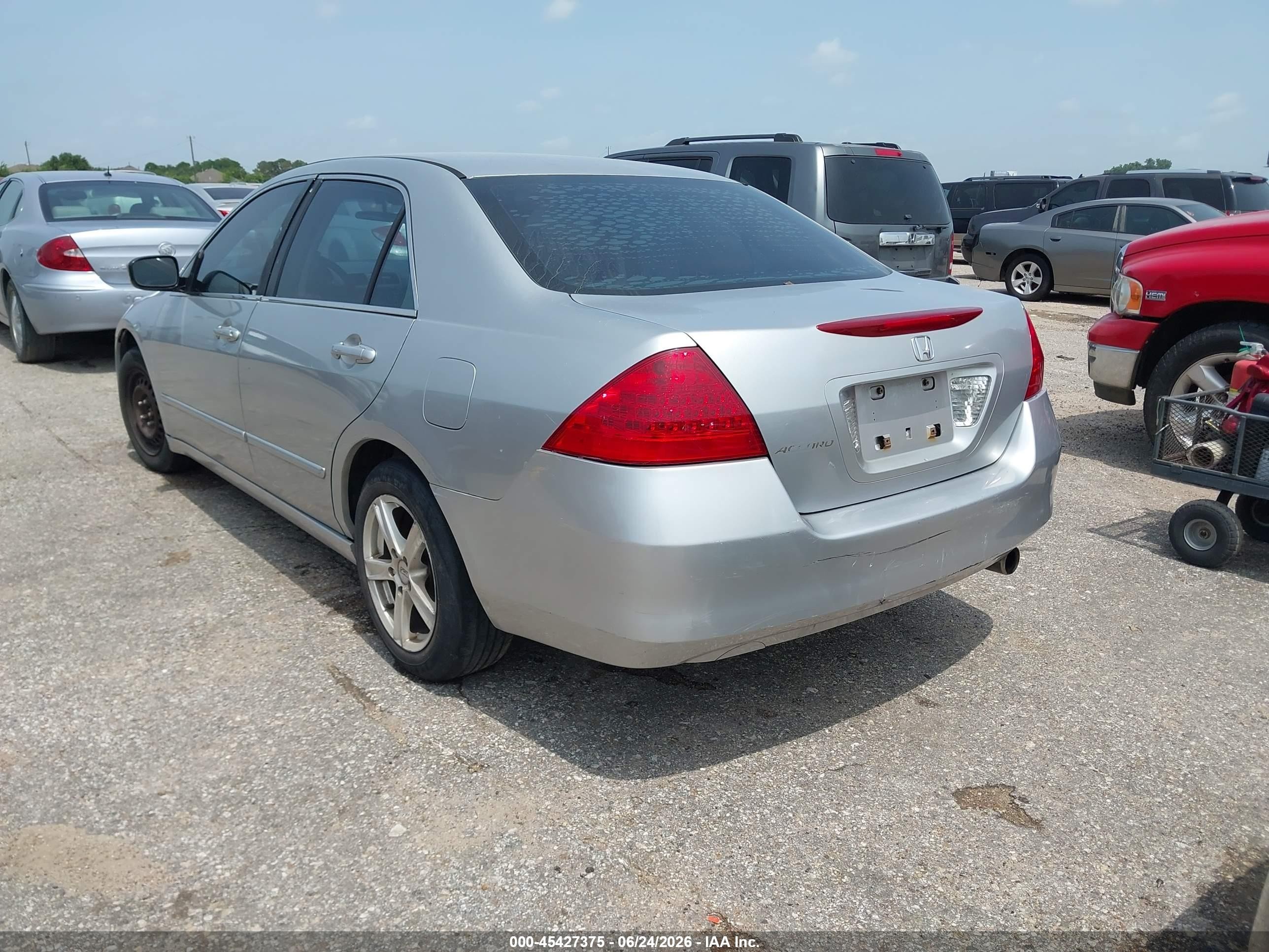 2007 Honda Accord 2.4 Ex Silver vin: 1HGCM56707A184252