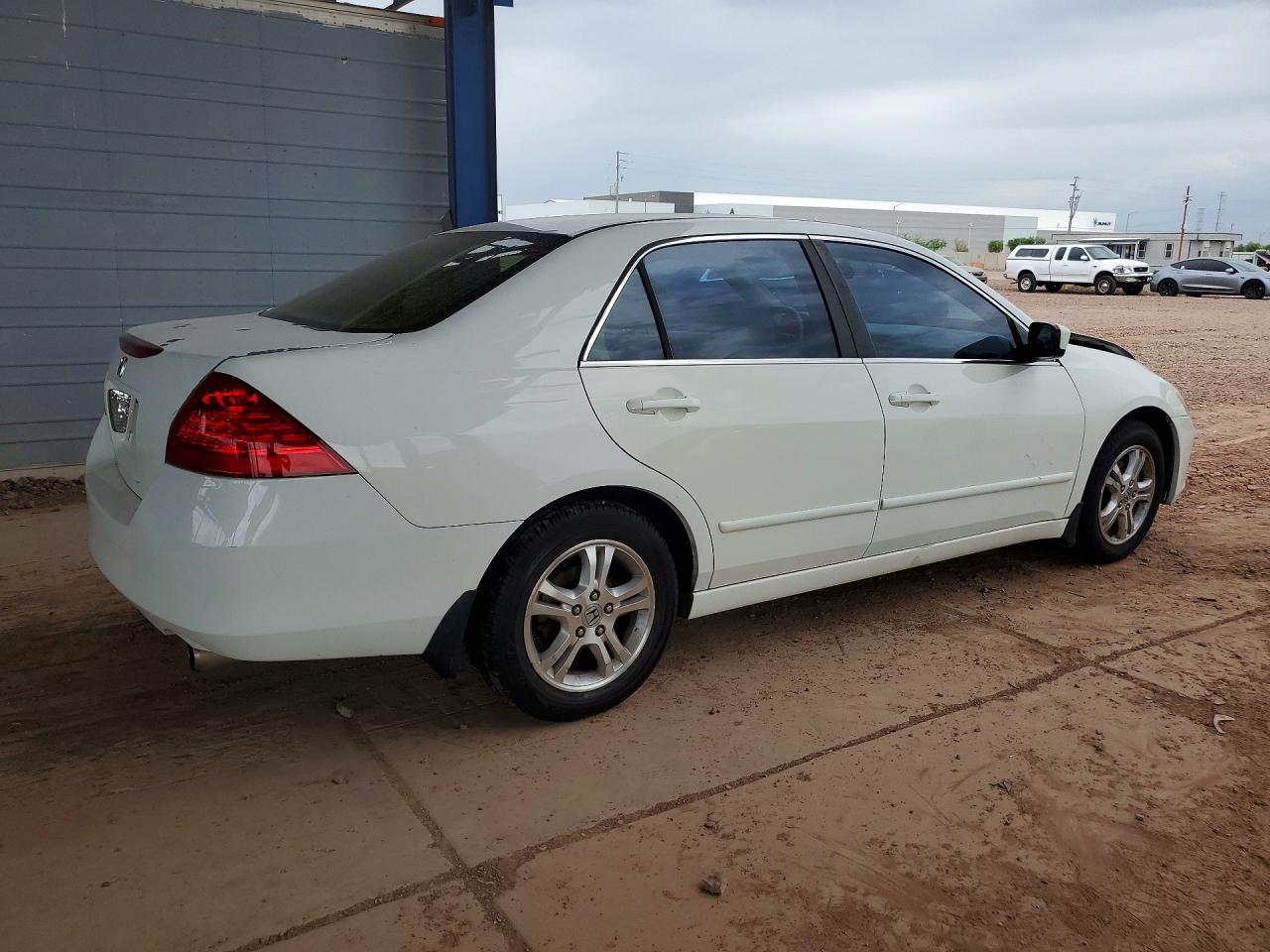 2007 Honda Accord Ex Белый vin: 1HGCM56707A197003