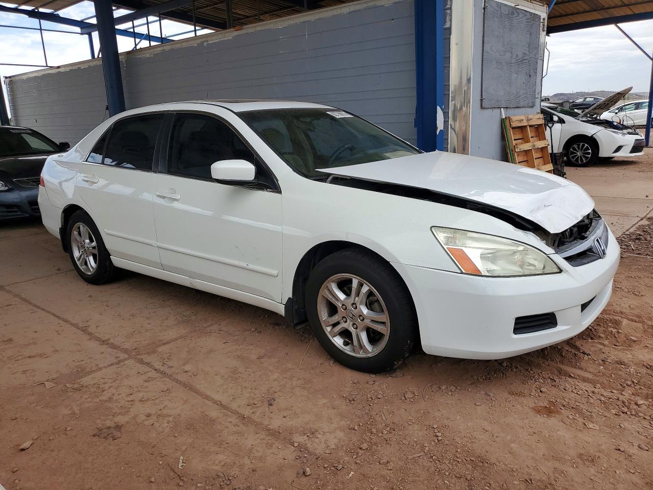 2007 Honda Accord Ex Белый vin: 1HGCM56707A197003
