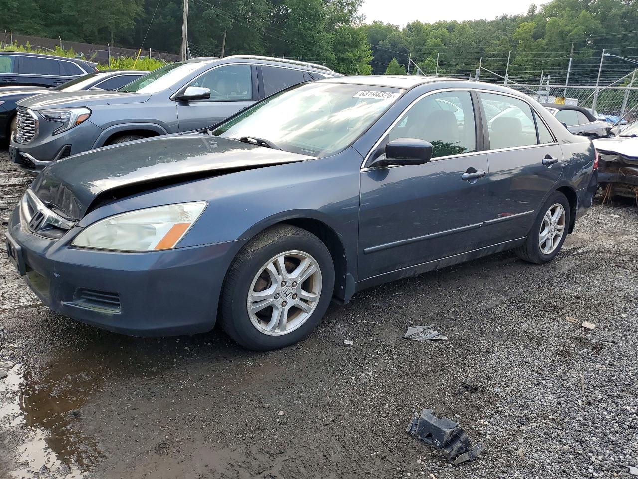 2007 Honda Accord Ex Gray vin: 1HGCM56707A202717