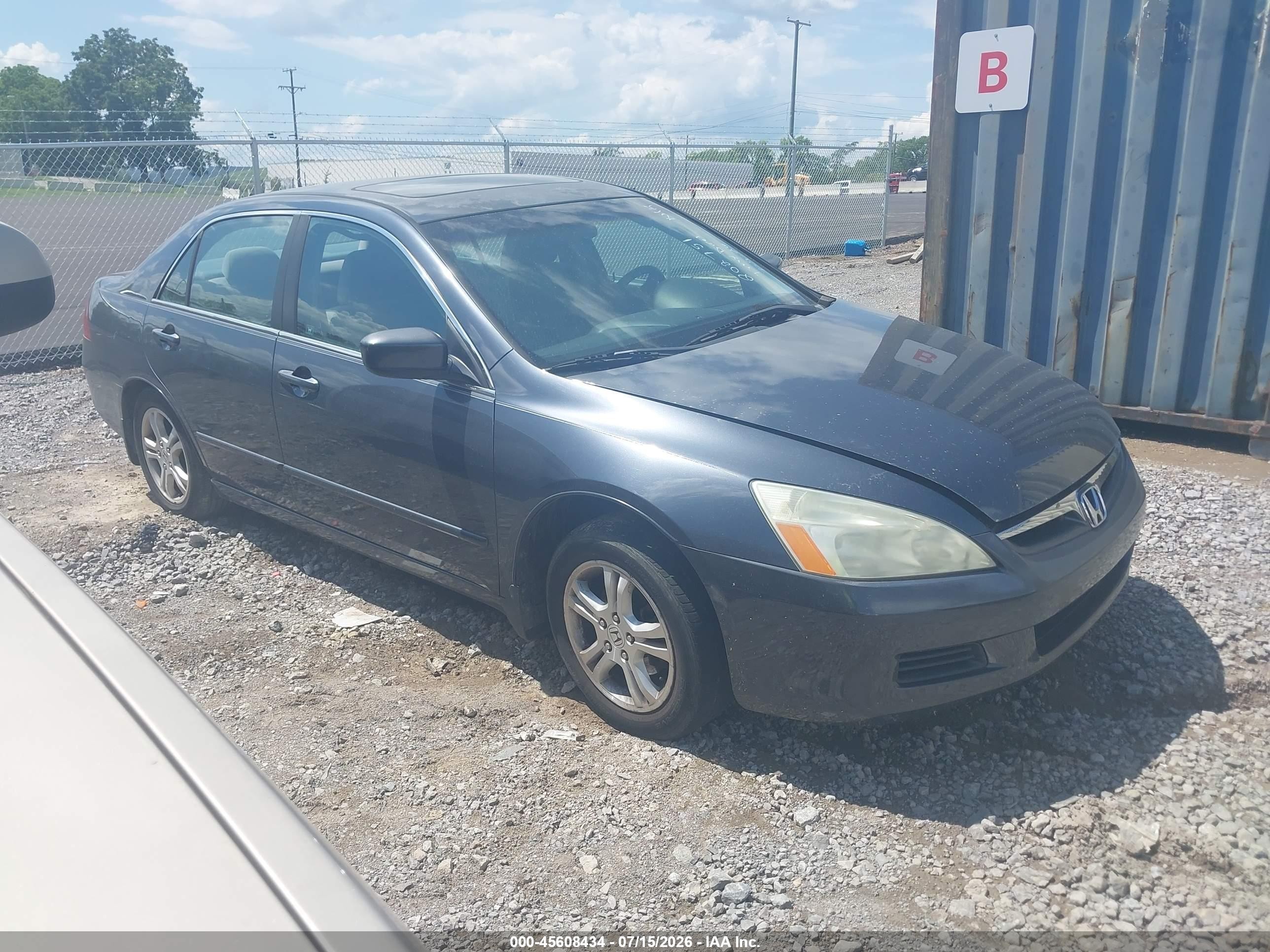 2007 Honda Accord 2.4 Ex Gray vin: 1HGCM56707A202751