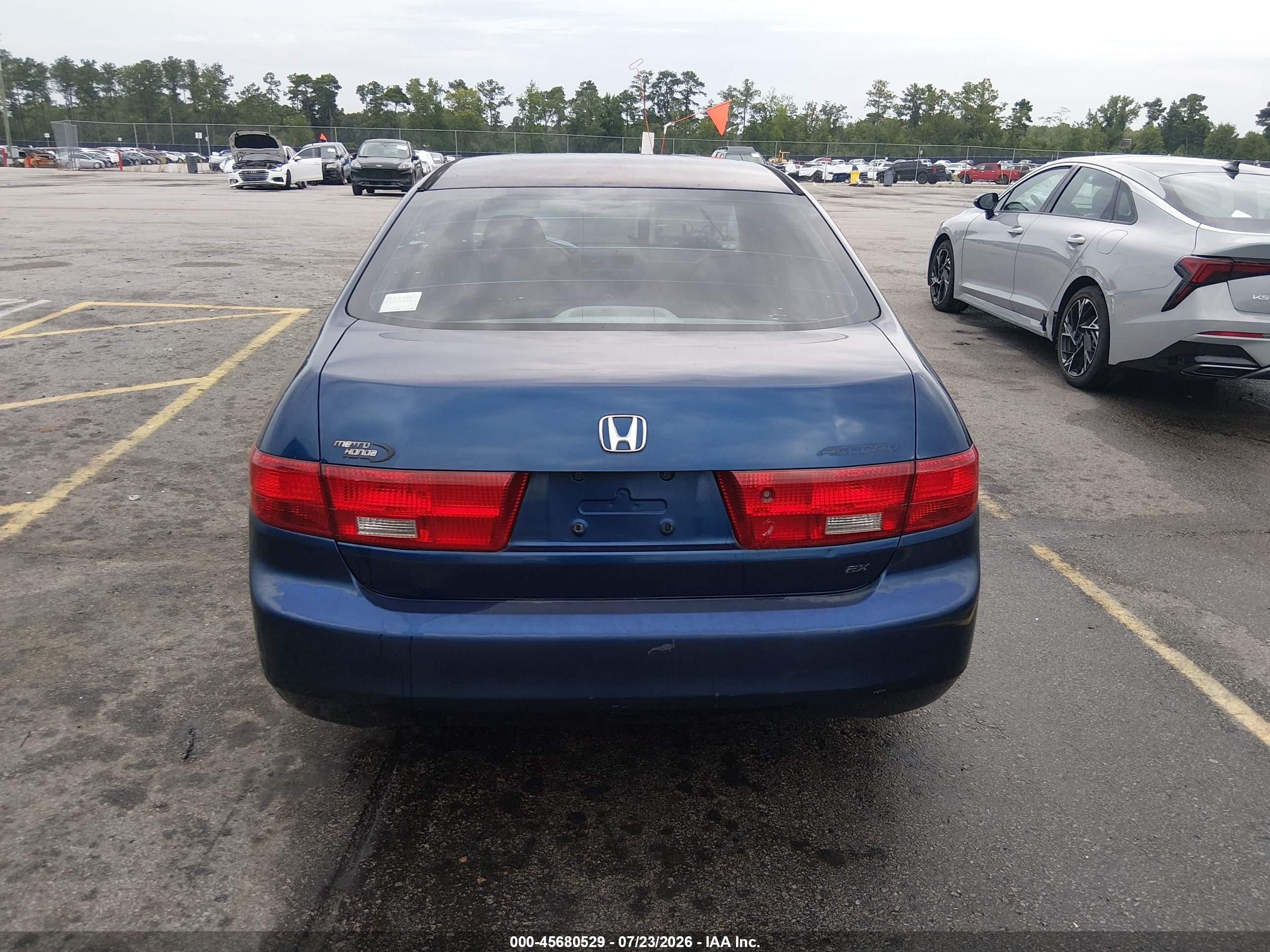 2005 Honda Accord 2.4 Ex Blue vin: 1HGCM56715A007884