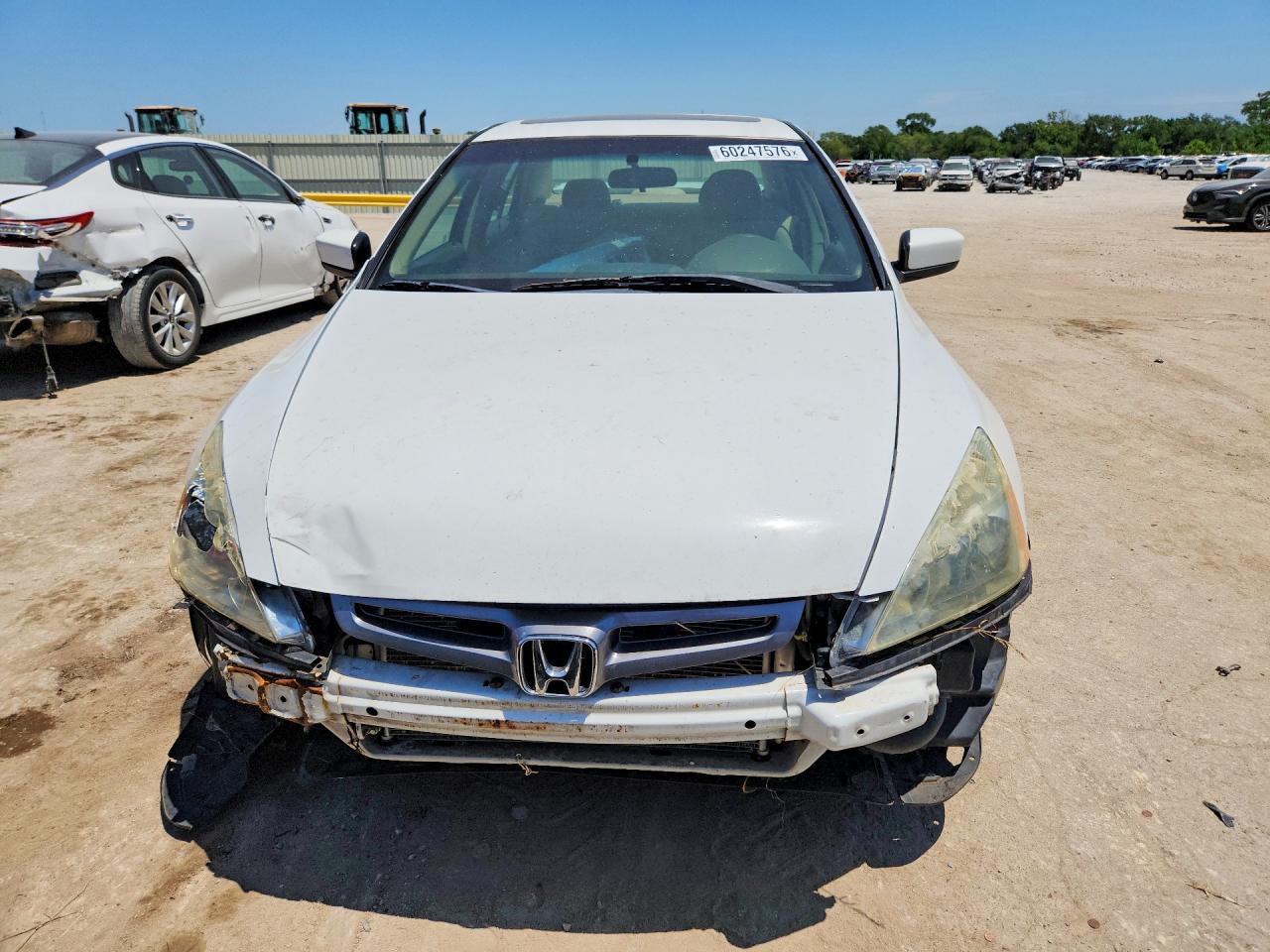 2005 Honda Accord Ex White vin: 1HGCM56715A078373