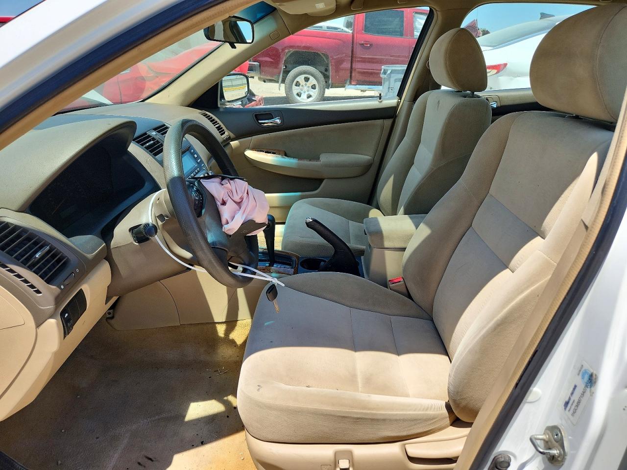 2005 Honda Accord Ex White vin: 1HGCM56715A078373