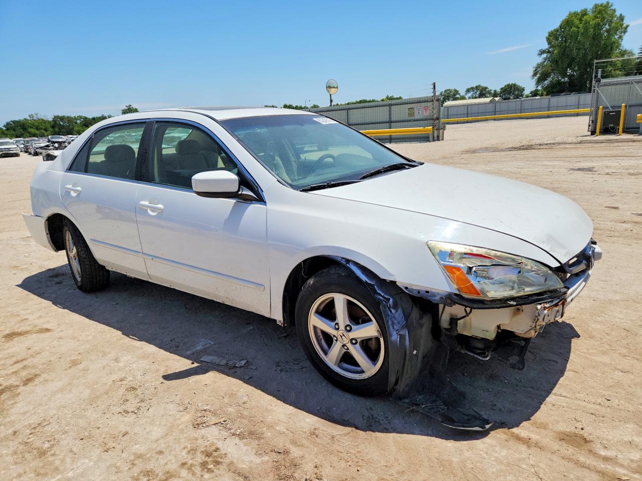 2005 Honda Accord Ex White vin: 1HGCM56715A078373