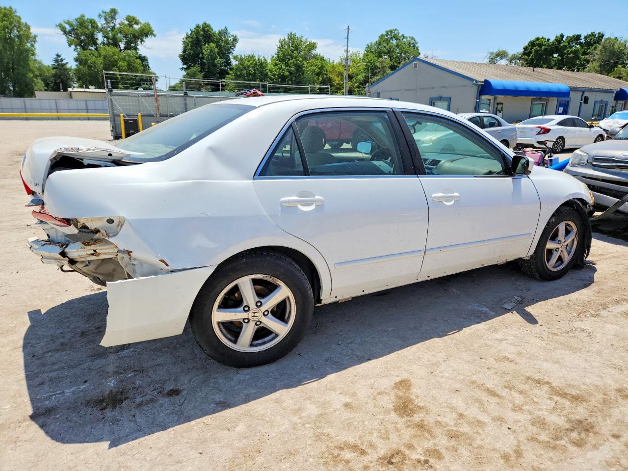 2005 Honda Accord Ex White vin: 1HGCM56715A078373