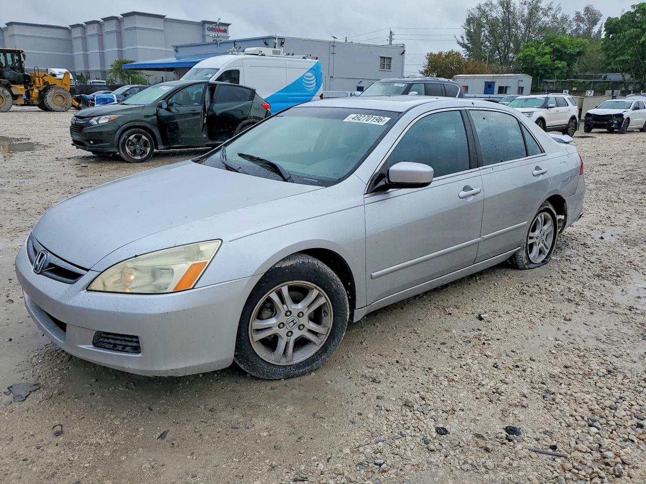 2006 Honda Accord Ex Silver vin: 1HGCM56716A008115