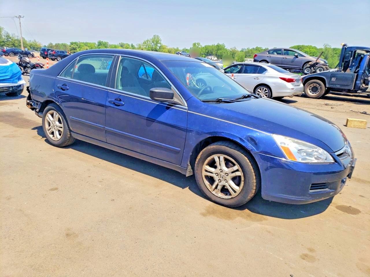2007 Honda Accord Ex Blue vin: 1HGCM56717A017852