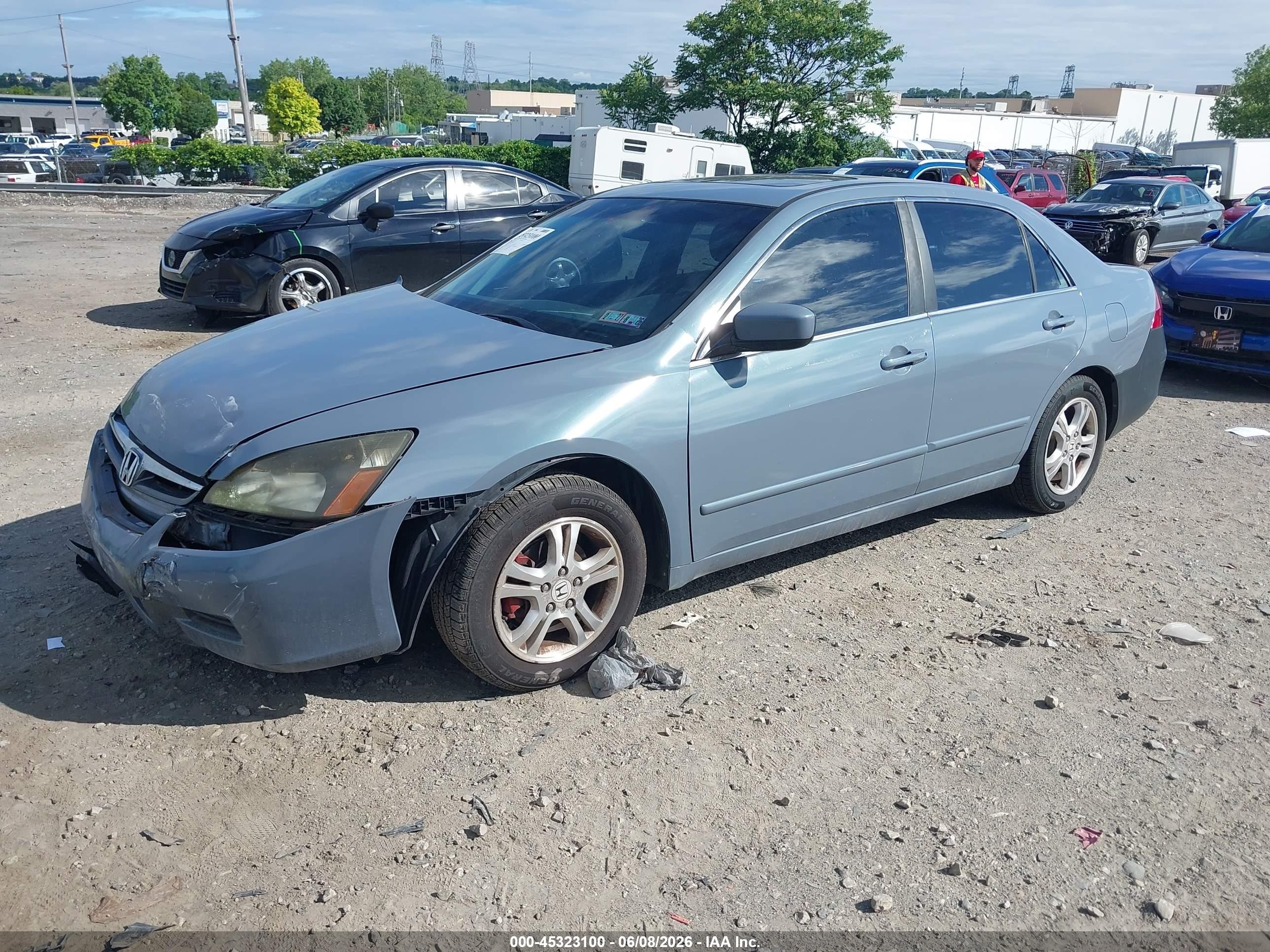 2007 Honda Accord 2.4 Ex Gray vin: 1HGCM56717A052407