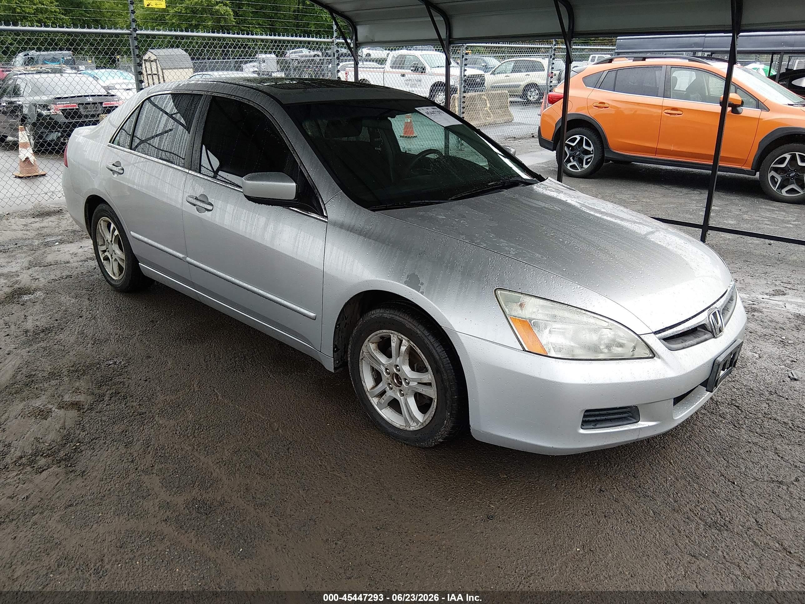 2007 Honda Accord 2.4 Ex Silver vin: 1HGCM56717A079123