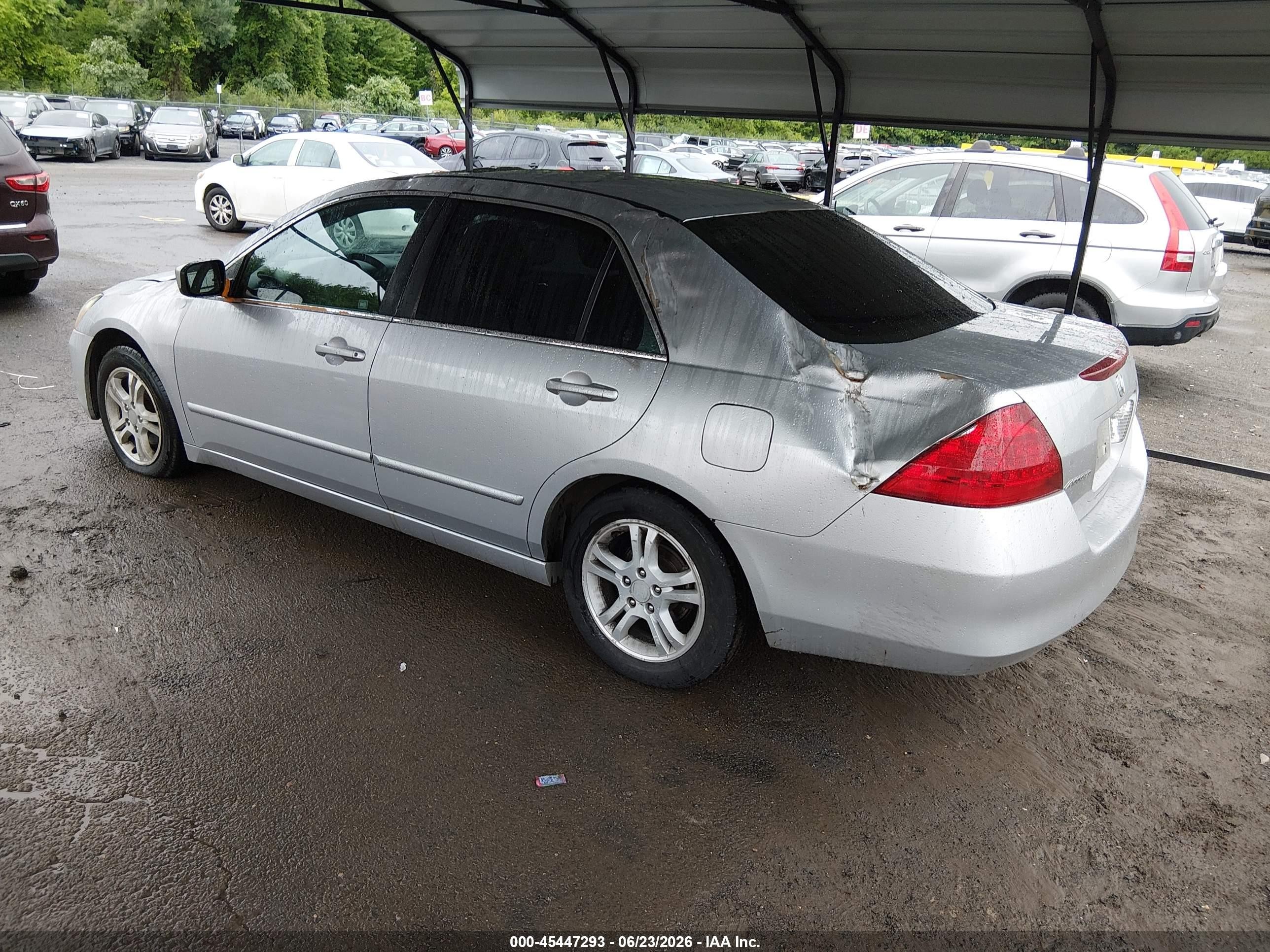 2007 Honda Accord 2.4 Ex Silver vin: 1HGCM56717A079123