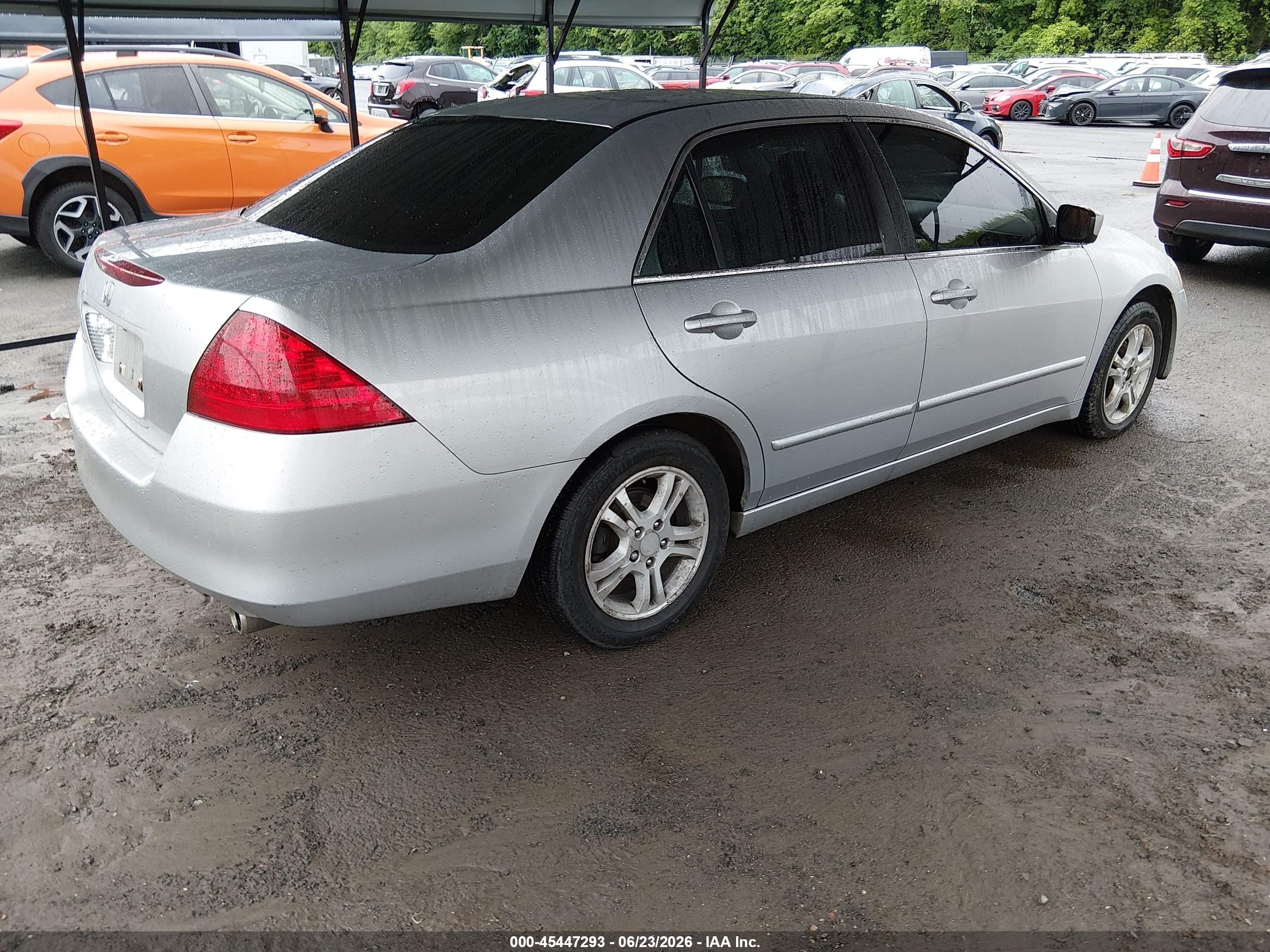 2007 Honda Accord 2.4 Ex Silver vin: 1HGCM56717A079123