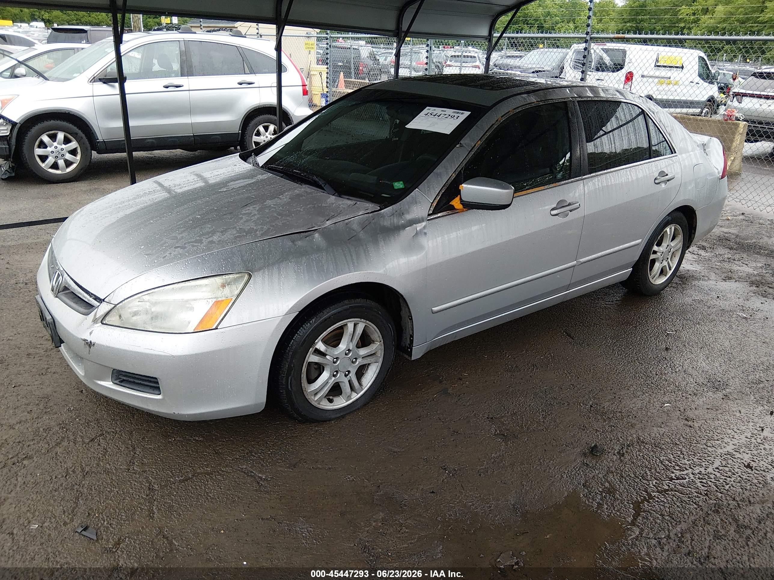 2007 Honda Accord 2.4 Ex Silver vin: 1HGCM56717A079123